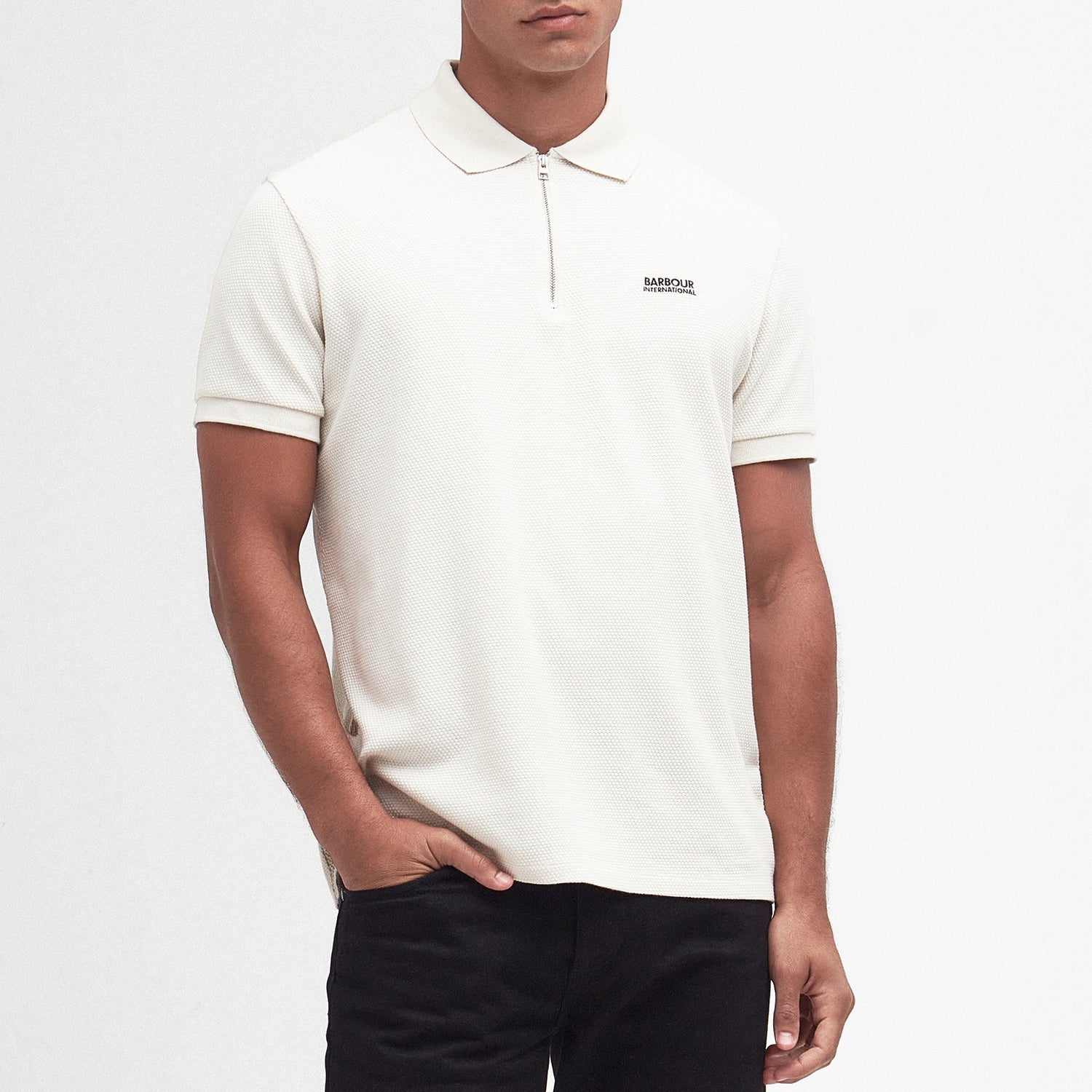 Barbour International Albury Texture Cotton Polo Shirt