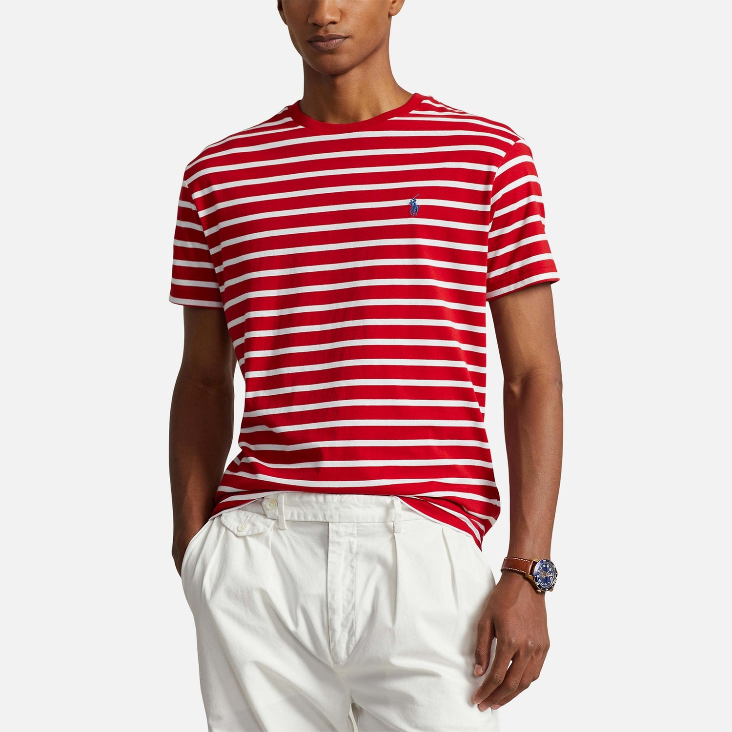 Polo Ralph Lauren Striped-Jacquard Cotton-Jersey T-Shirt - S