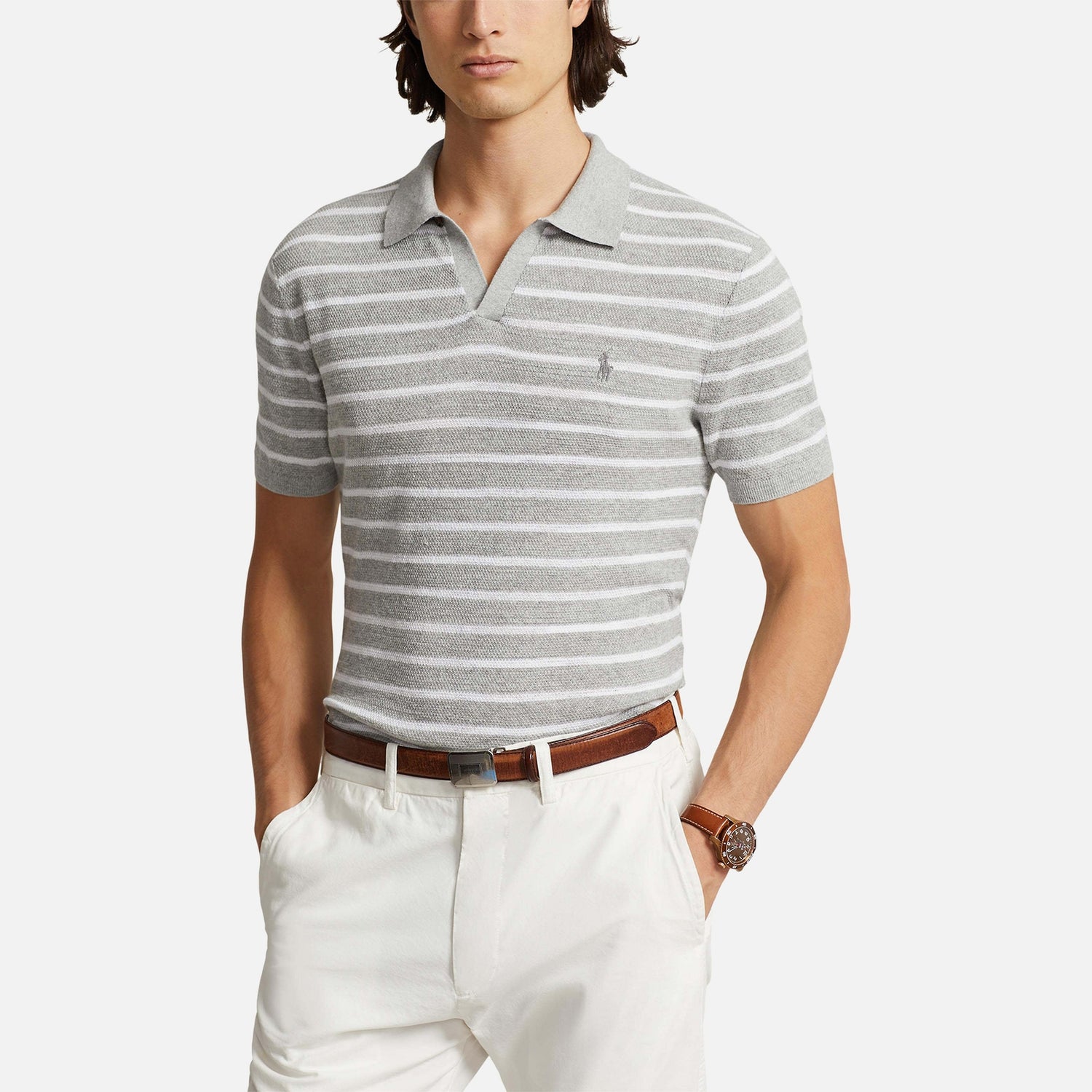 Polo Ralph Lauren Striped Knit Polo Shirt - S