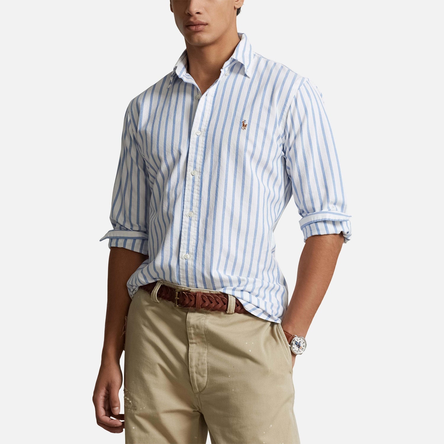 Polo Ralph Lauren Pinstriped Oxford Cotton Shirt - L