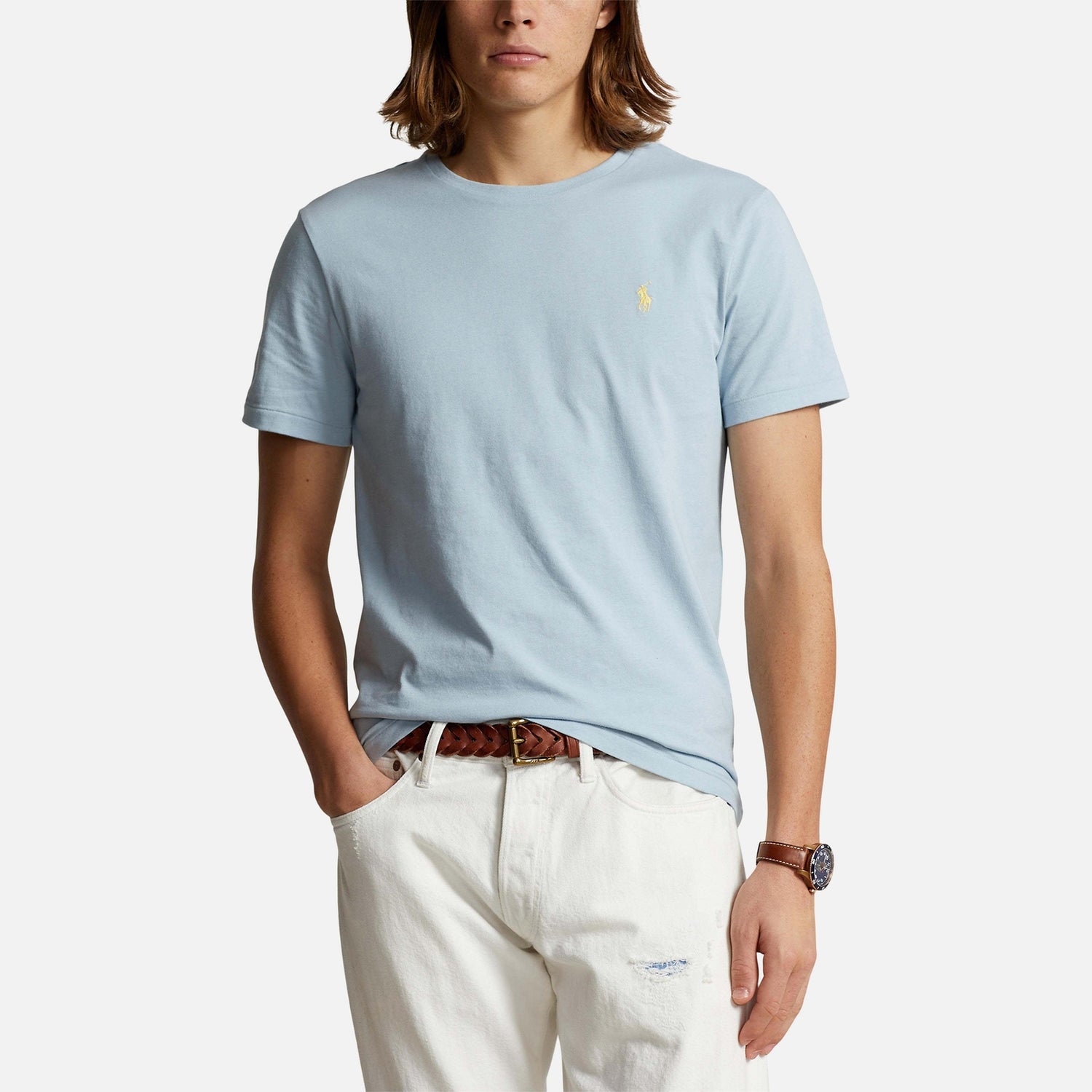 Polo Ralph Lauren Custom-Slim-Fit Rundhals-T-Shirt - Alpine Blue - S
