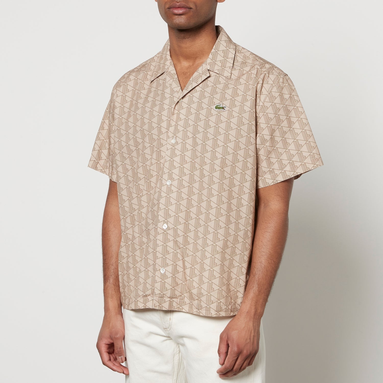 Lacoste Monogram Cotton-Blend Shirt - S