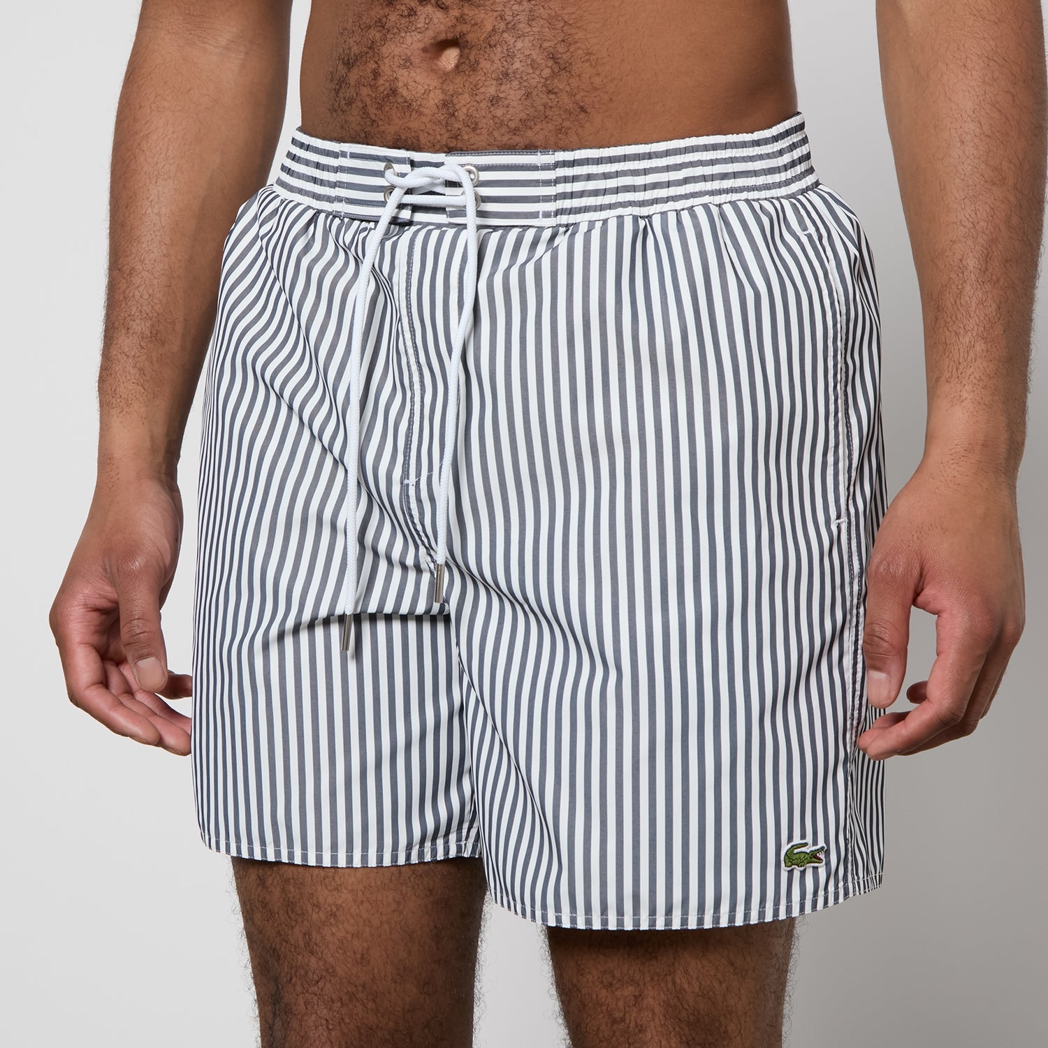 Lacoste Striped Shell Swimming Trunks - S