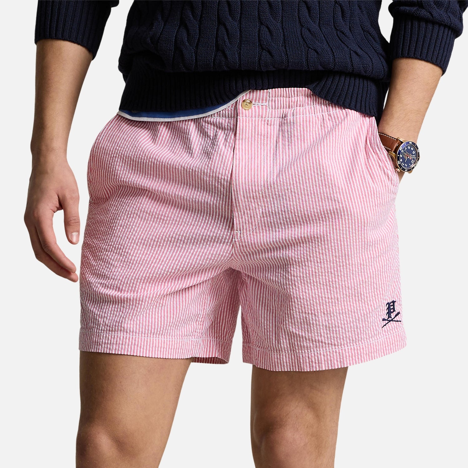Polo Ralph Lauren Seersucker-Shorts Polo Prepster - Pink Seersucker - S
