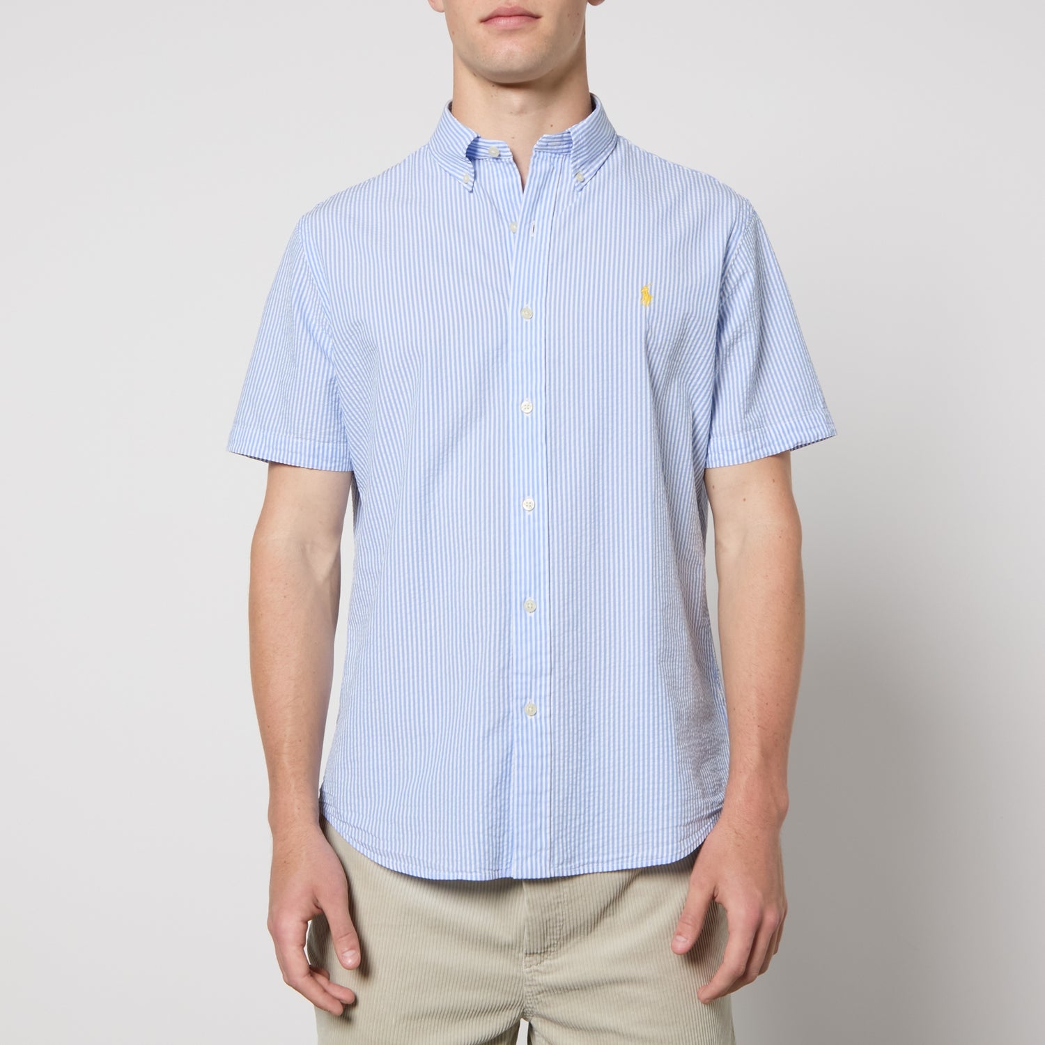 Polo Ralph Lauren Pinstriped Cotton-Seersucker Shirt - L