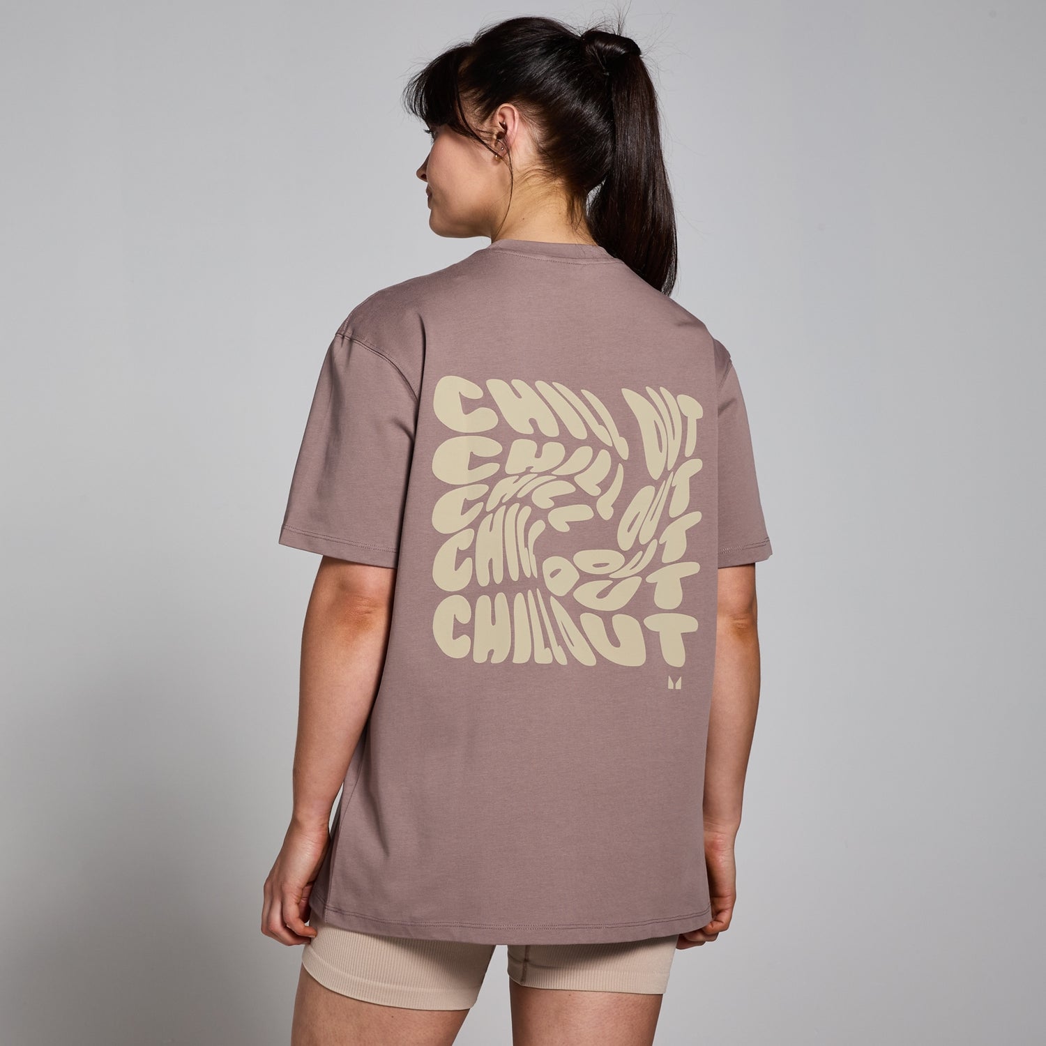 MP Tempo Oversized Chill Out Graphic T-Shirt - Hazelnut