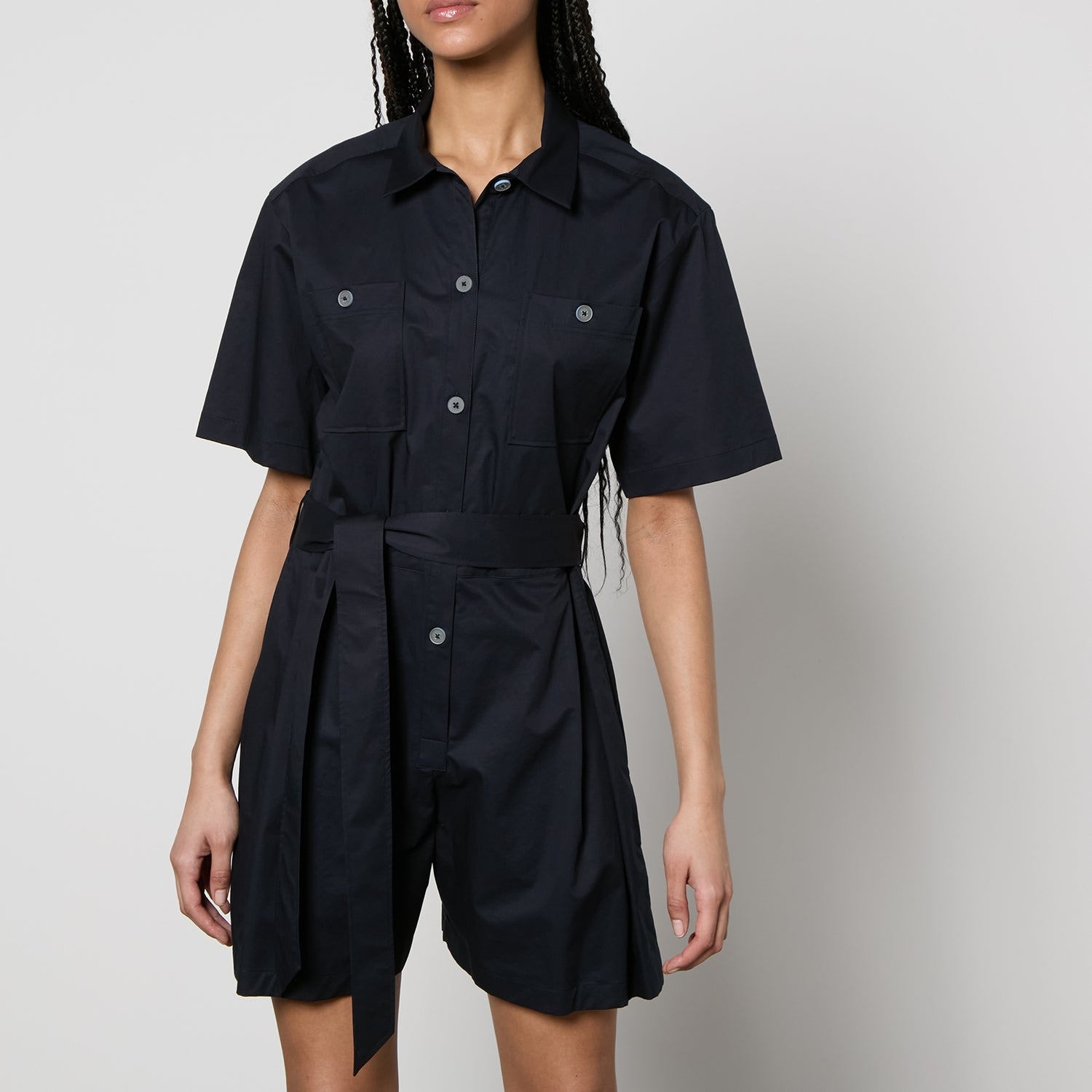PS Paul Smith Belted Cotton Playsuit - UK 10/IT 42