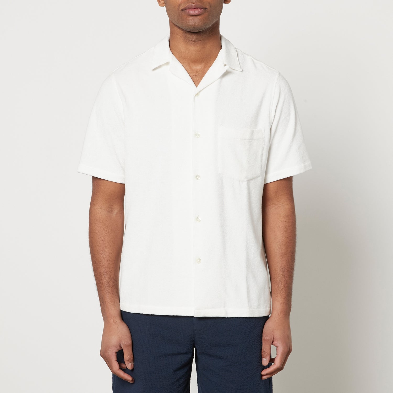 Portuguese Flannel Cotton-Blend Terry Shirt - S