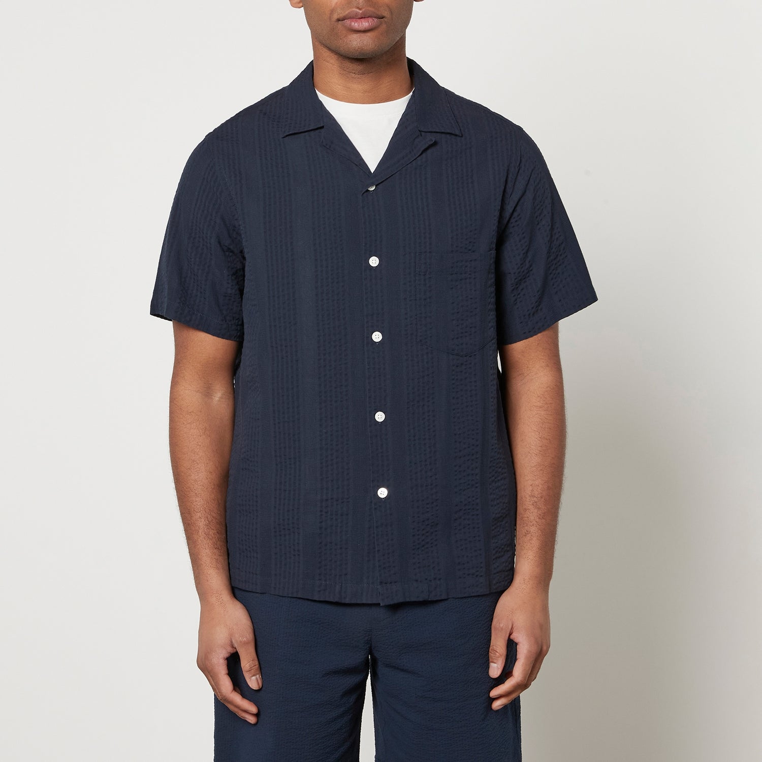 Portuguese Flannel Praia Cotton-Seersucker Shirt - S