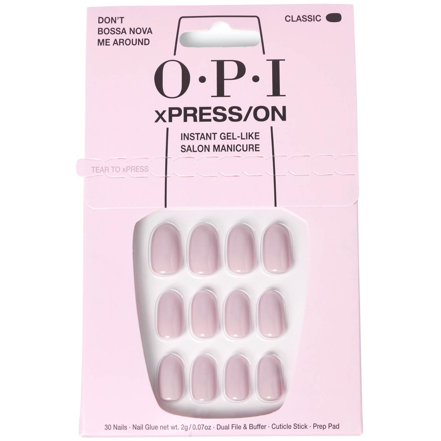 OPI xPRESS/ON - Don’t Bossa Nova Me Around Press On Nails Gel-Like Salon Manicure