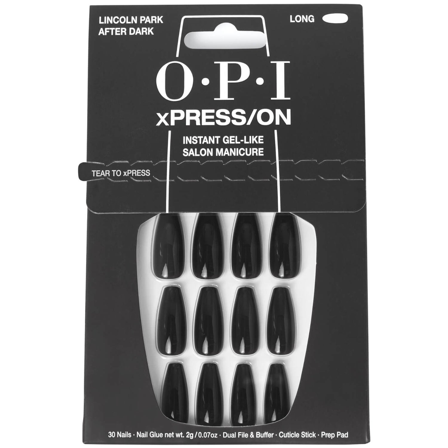 OPI xPRESS/ON - Lincoln Park After Dark - LONG Press On Nails Gel-Like Salon Manicure