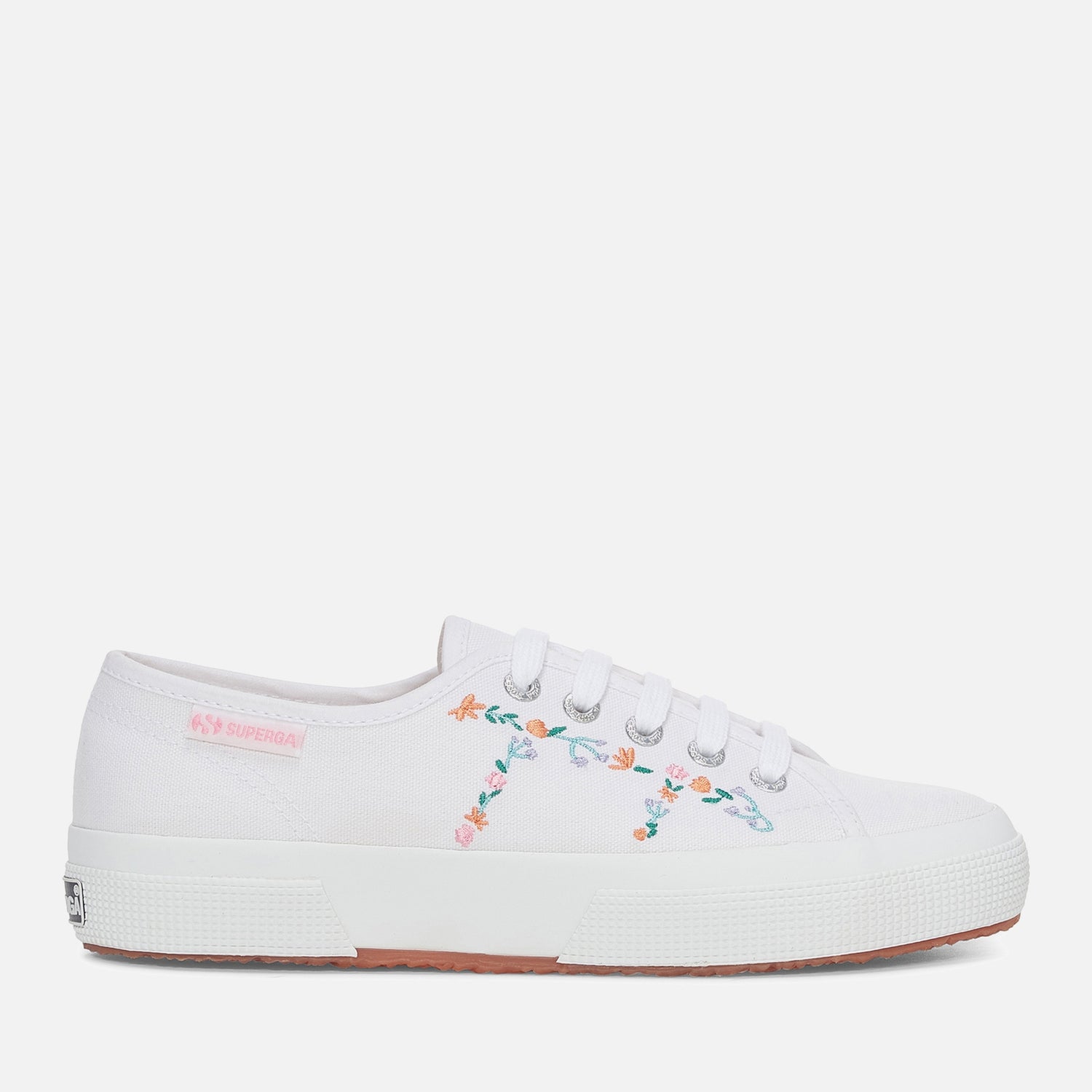 Superga Women's 2750 Floral-Embroidered Canvas Trainers - UK 3