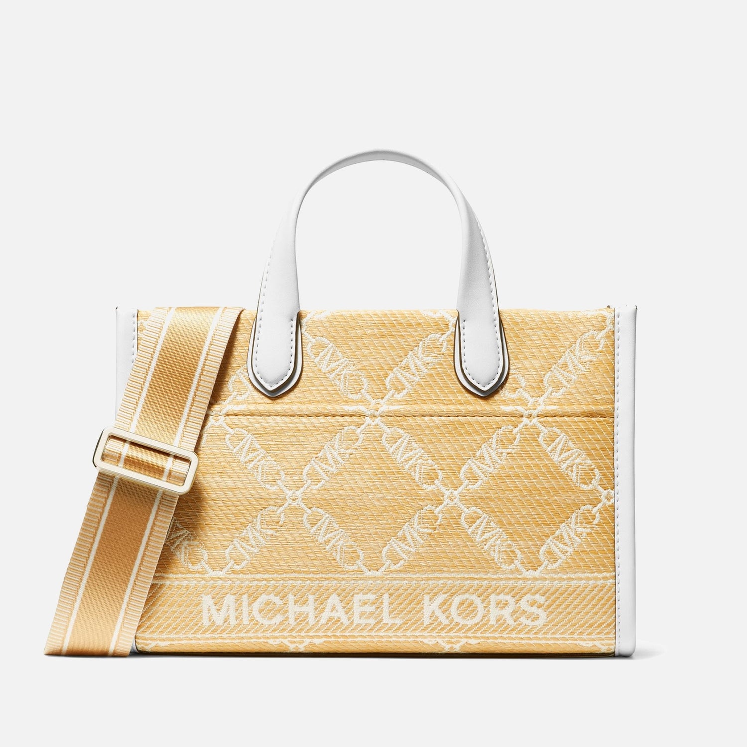 Michael kors raffia tote hot sale