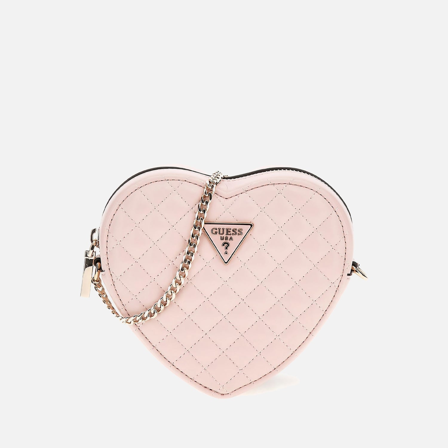 Guess Rianee Quilt Heart Bag - Pale Pink