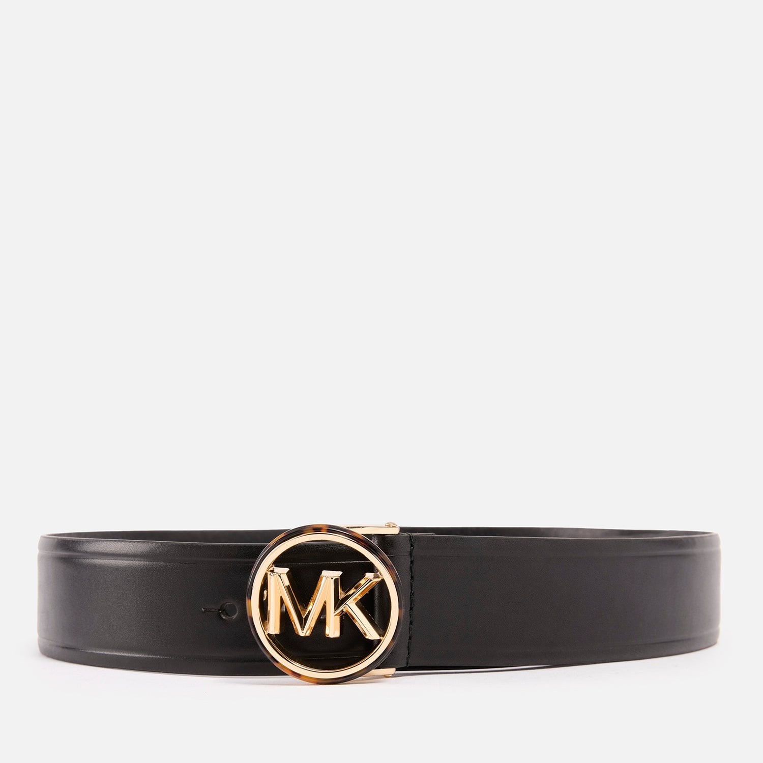 Michael Kors Tortoiseshell Buckle Leather Belt