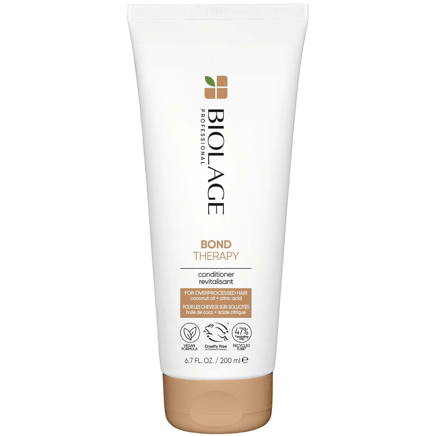 Biolage Professional Bond Therapy Conditioner Infused with Citric Acid and Coconut Oil for Over-Processed Damaged Hair 200ml