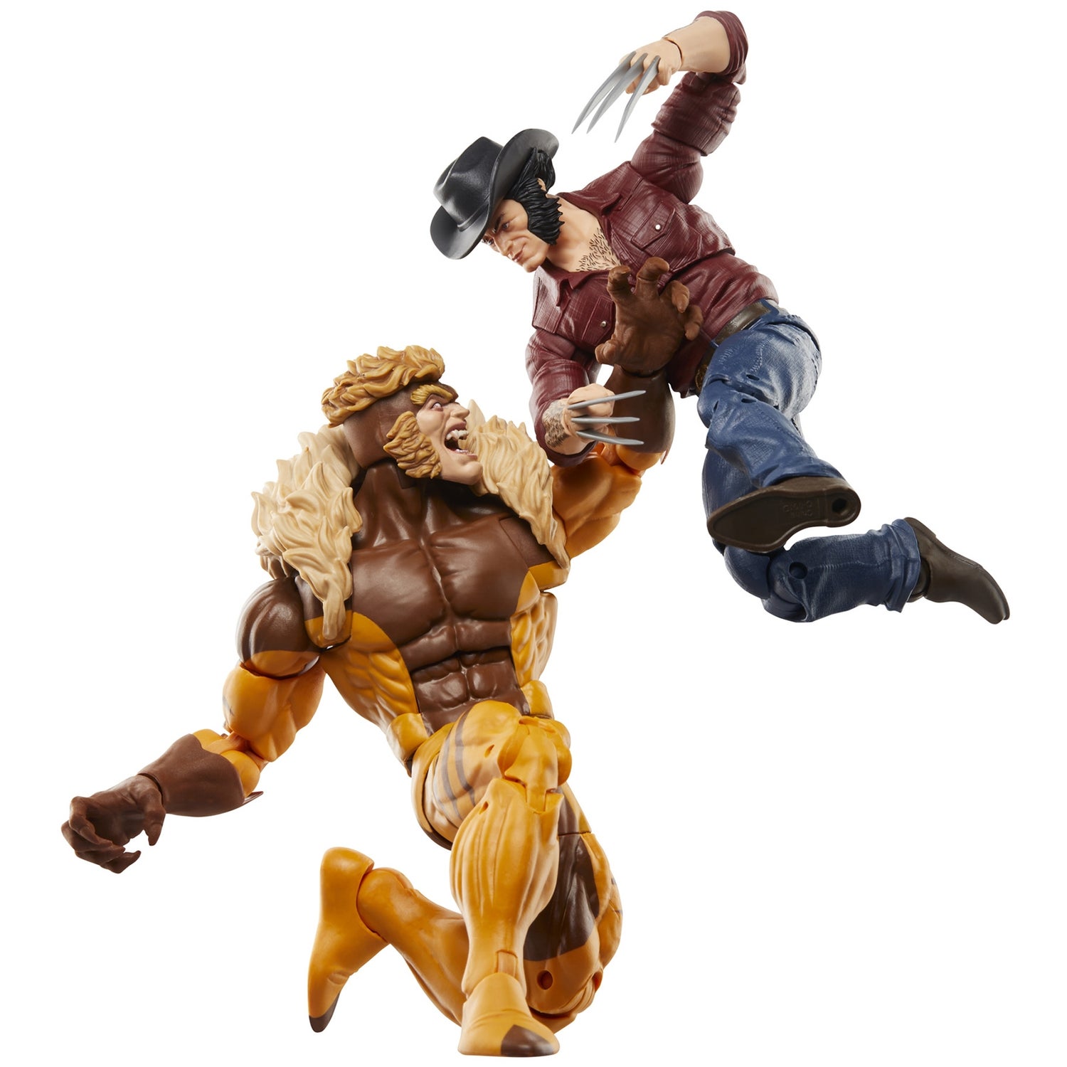 Hasbro Marvel Legends Series Marvel's Logan vs Sabretooth, 6" Comics Collectible Action Figures