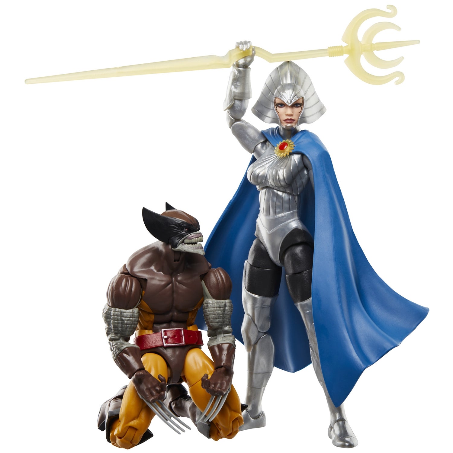 Hasbro Marvel Legends Series Wolverine & Lilandra Neramani, 6" Comics Collectible Action Figures