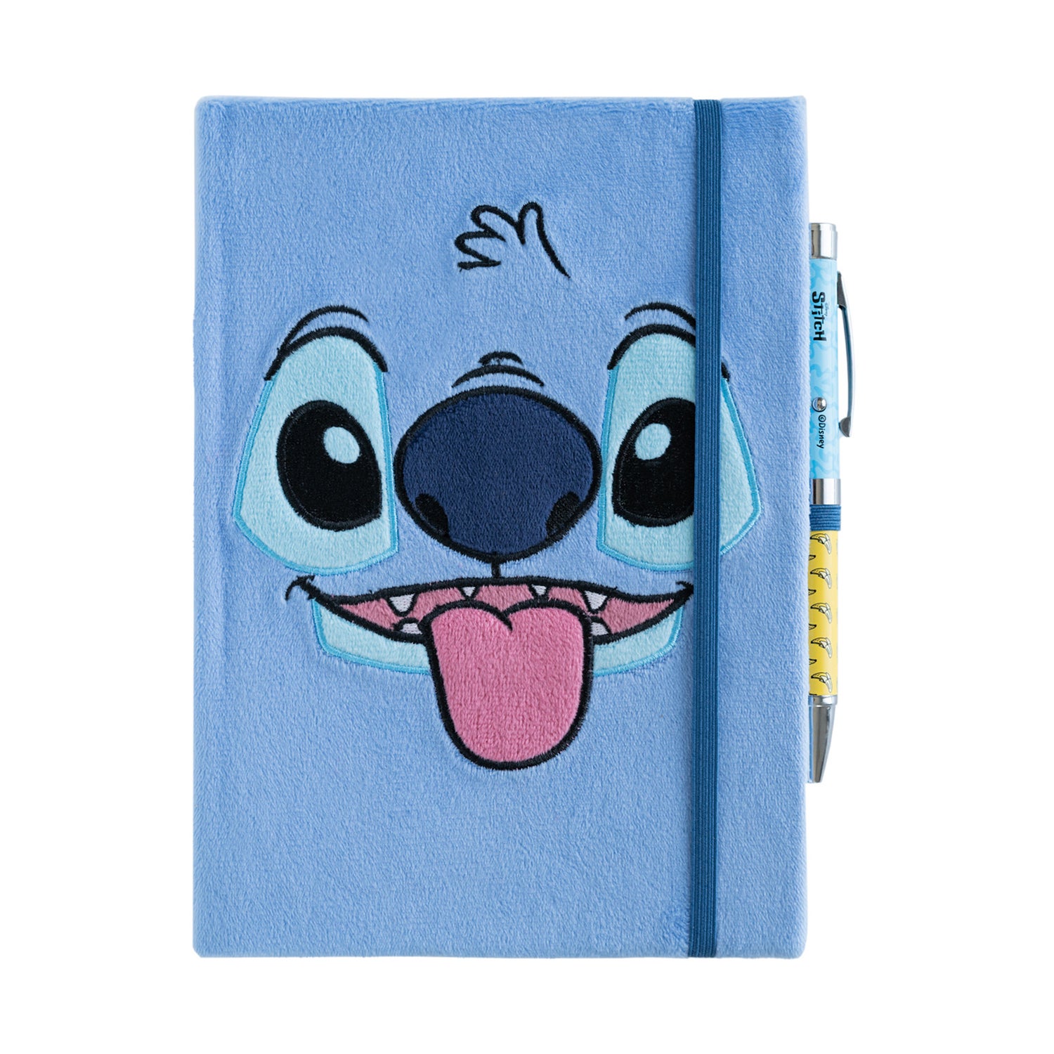 Disney Stitch Tropical A5 Premium Plush Cover Notebook With Projector Pen