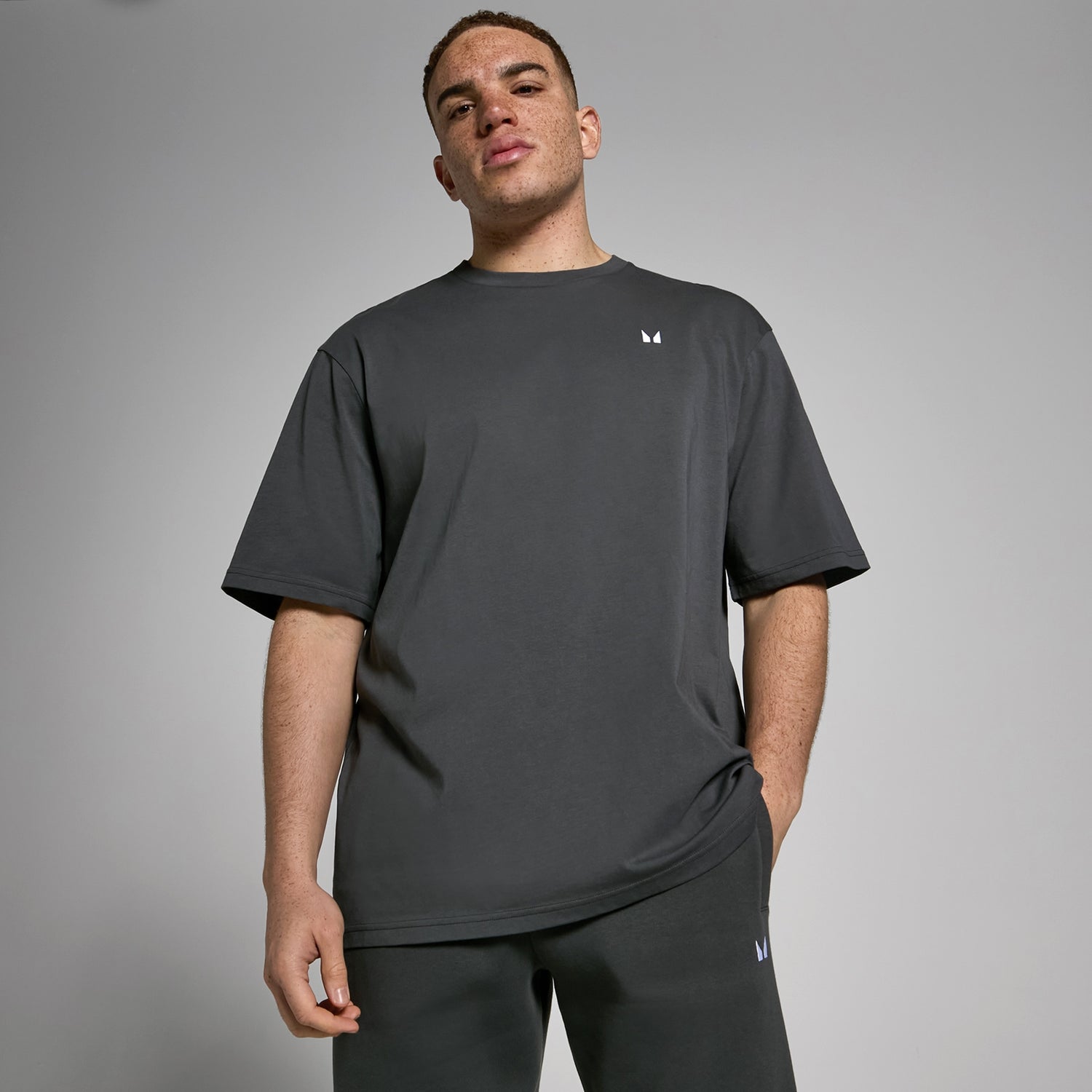 MP Men's Basics Oversized T-Shirt - Dark Shadow - XS
