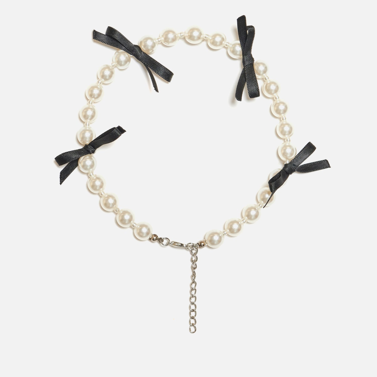Sister Jane Dasha Faux Pearl Bow Necklace