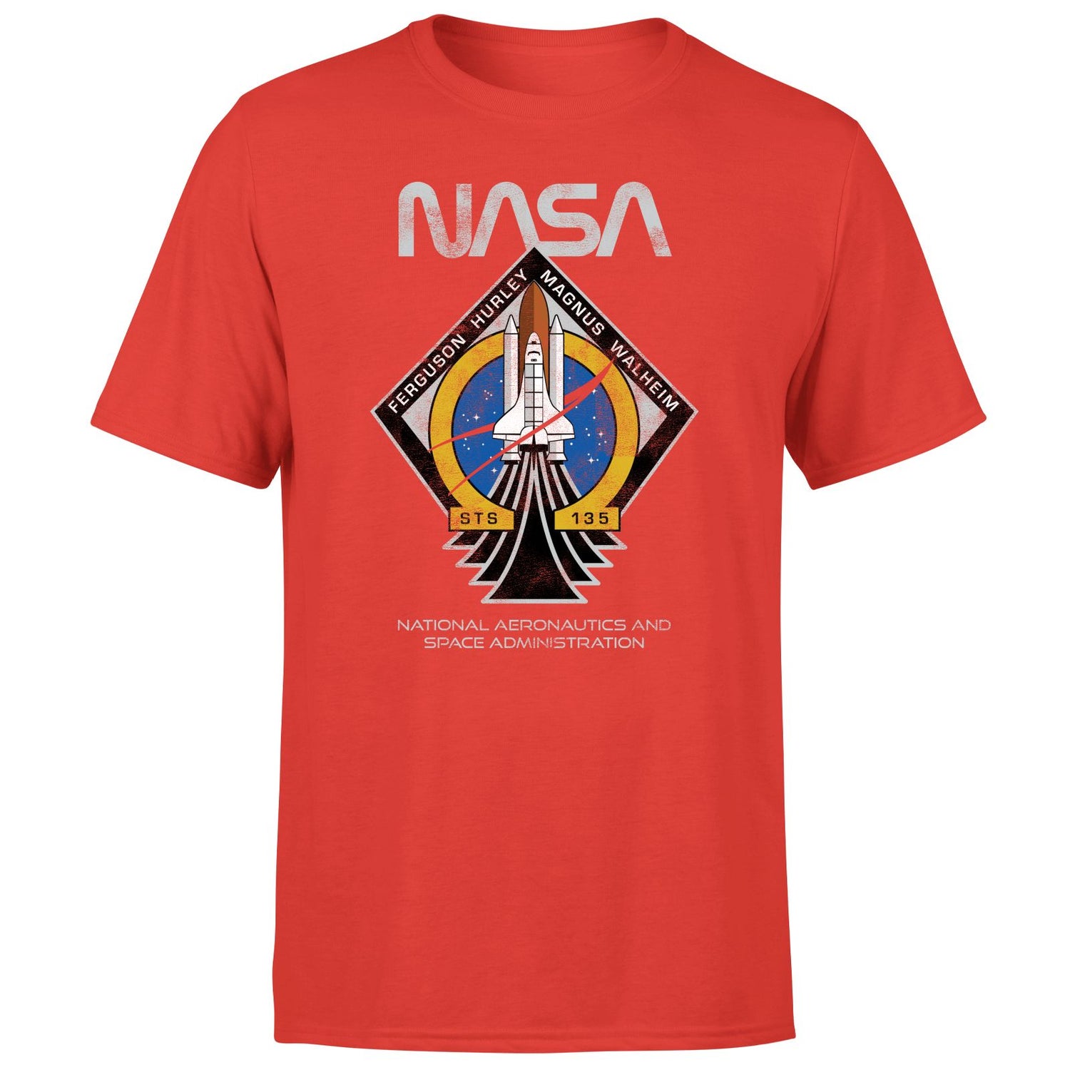 NASA STS-135 Unisex T-Shirt - Red