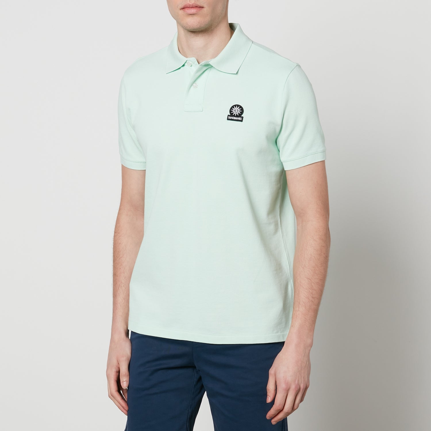 Sandbanks Logo-Appliquéd Cotton-Piqué Polo Shirt - M