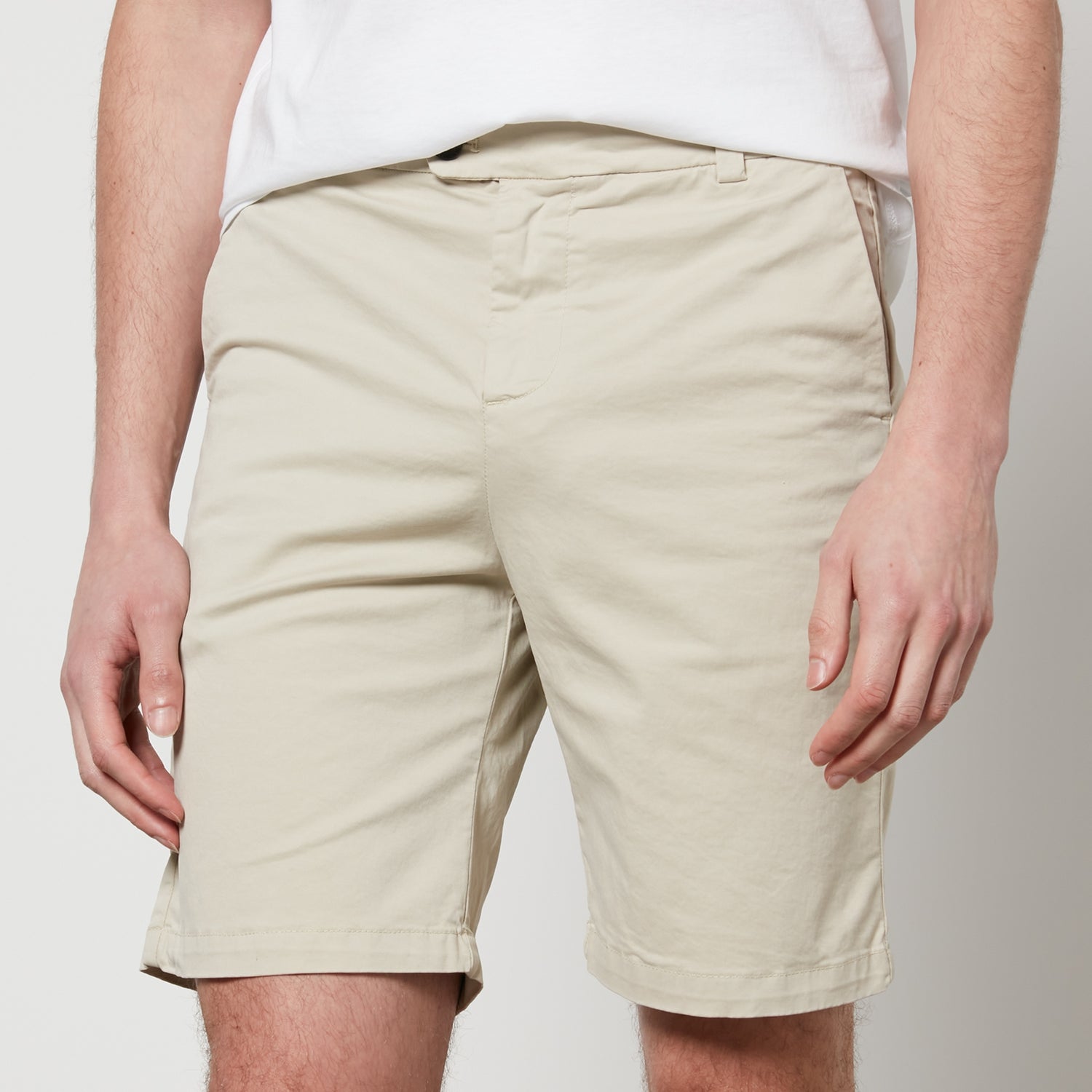 Sandbanks Organic Cotton-Blend Twill Chino Shorts - M