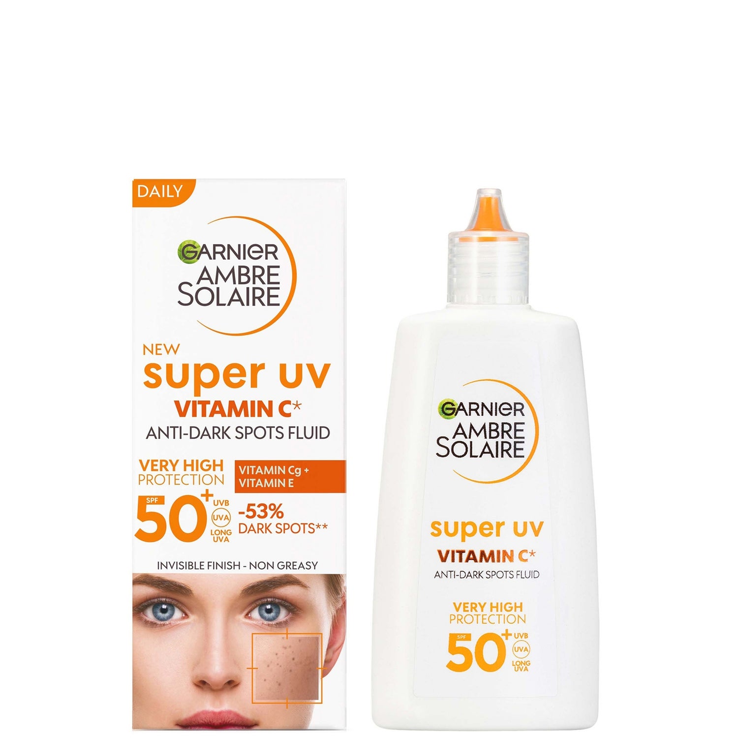 Garnier Ambre Solaire Super UV Vitamin C Facial Fluid for Daily Use SPF 50+ 40ml