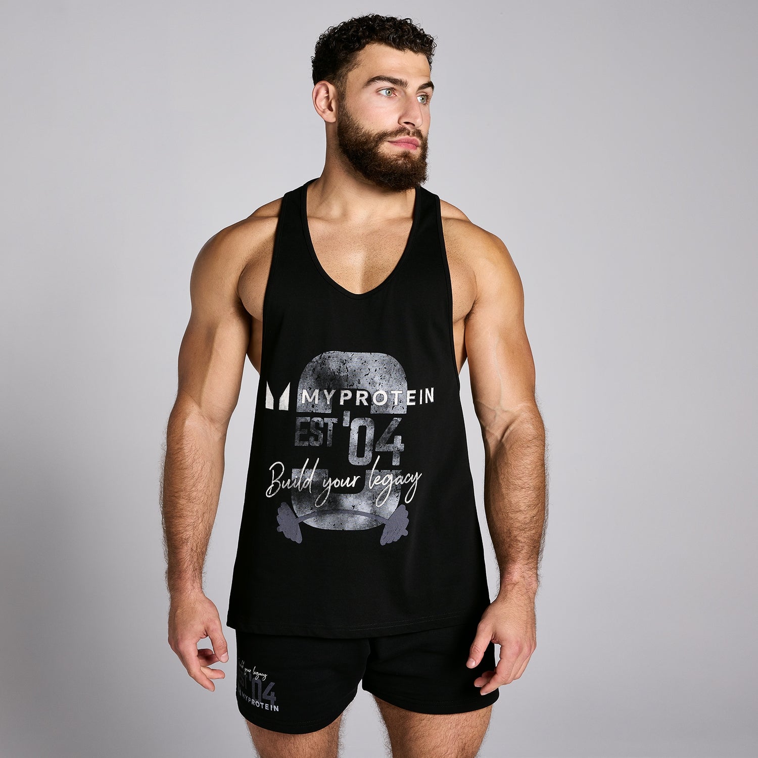 MP Men's Origin Graphic Stringer - Black - XS