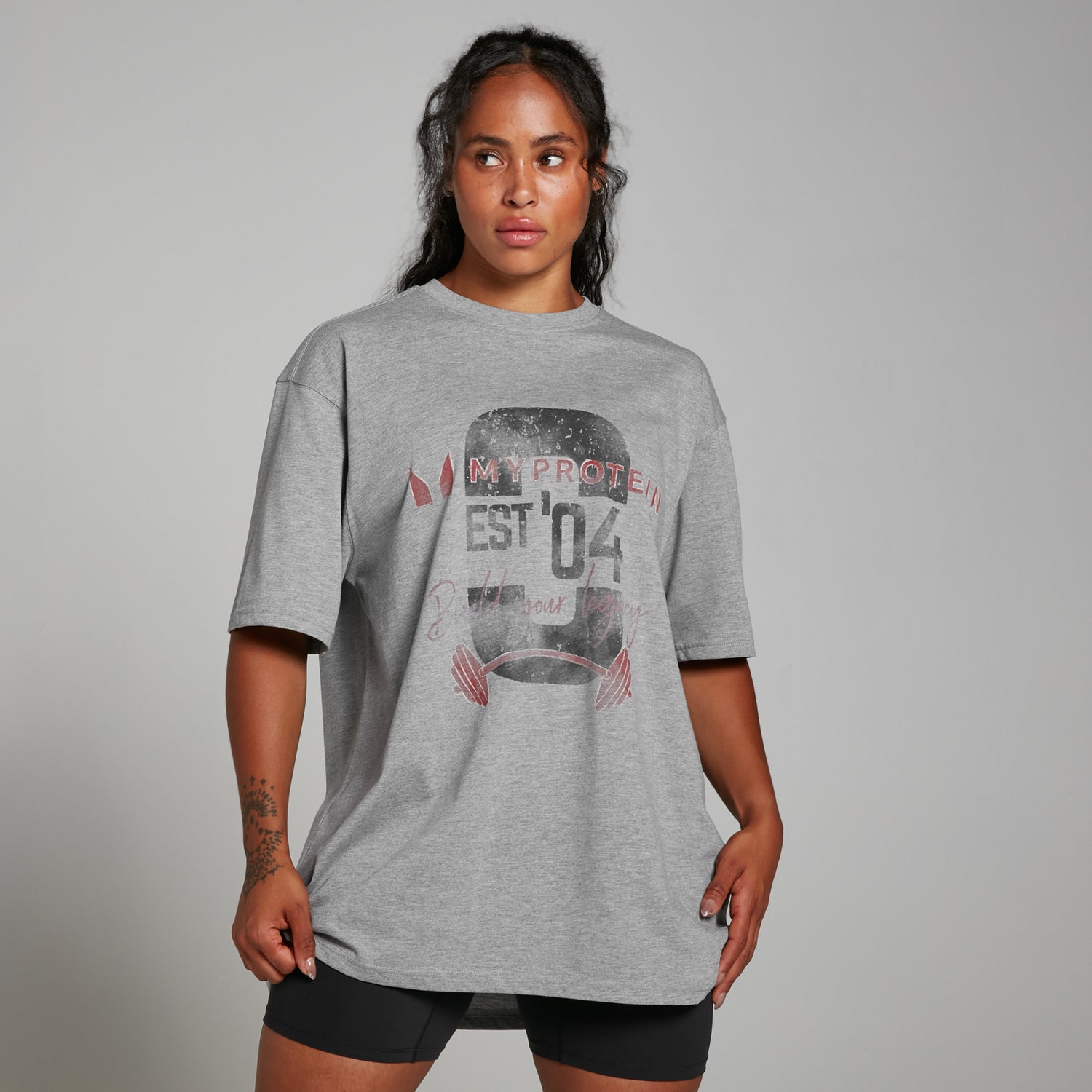 MP Origin Graphic T-Shirt - Grey Marl - XXS-XS