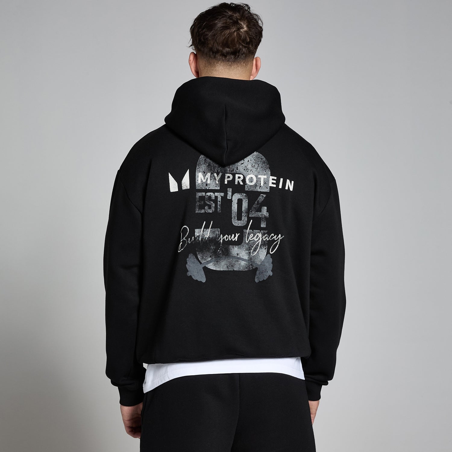 MP Origin Graphic Hoodie Washed Grey XXS XS