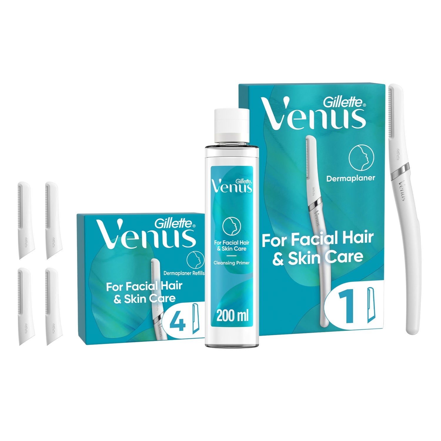 Venus Facial Hair & Skin Essential Dermaplaning Shaving Kit