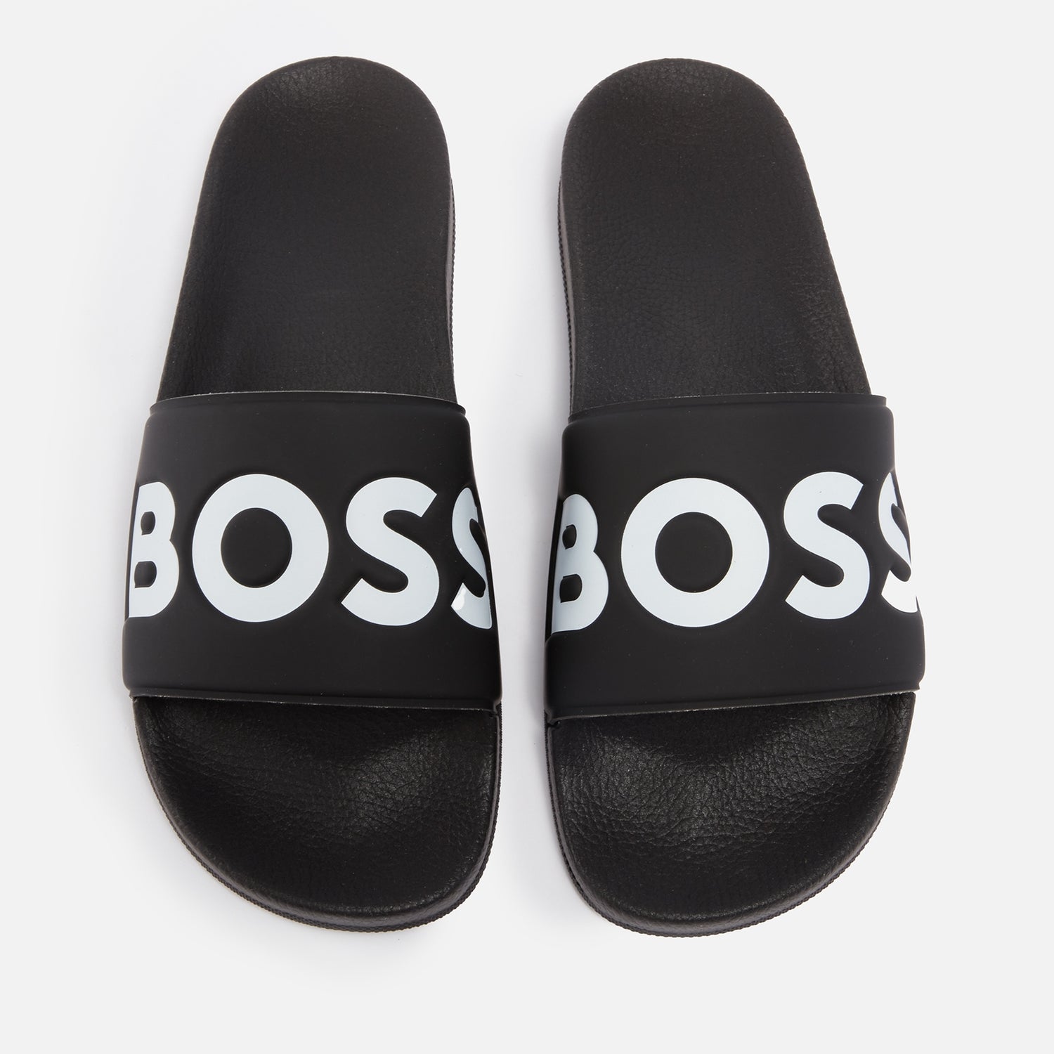 BOSS Aryeh Faux Leather And Rubber Slides - UK 10