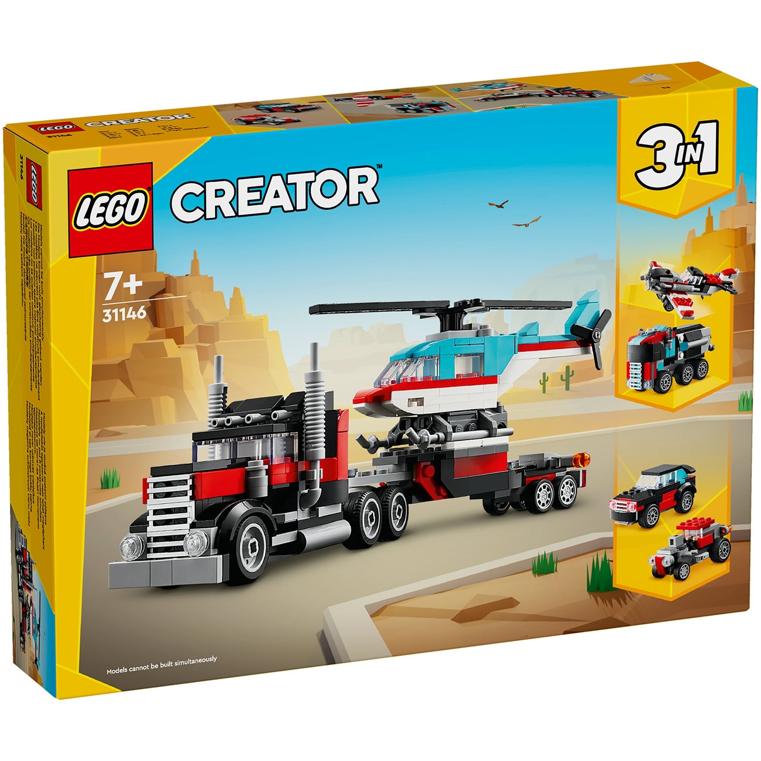 LEGO Creator 3in1 Flatbed Truck with Helicopter 31146