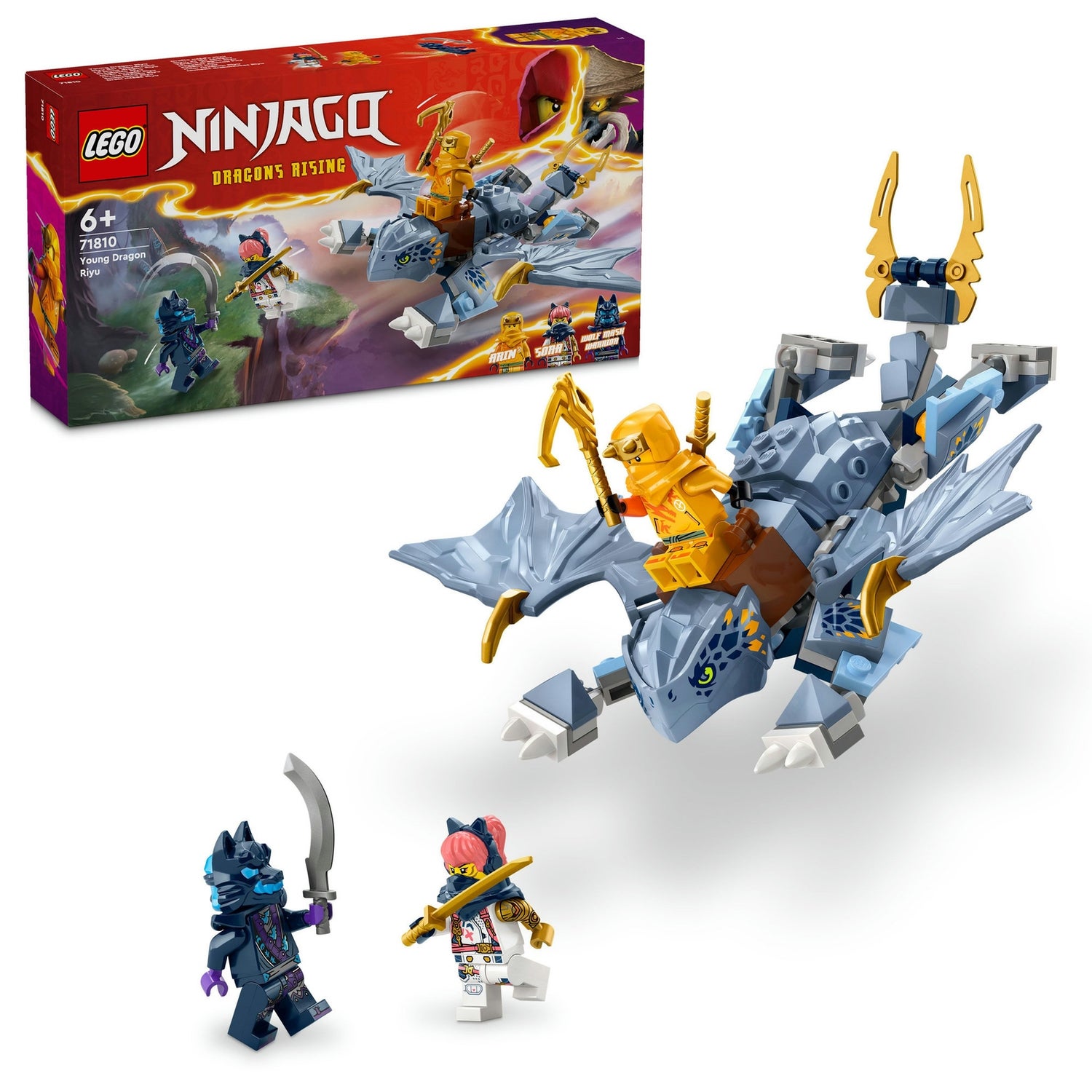 LEGO NINJAGO Young Dragon Riyu Toy with Minifigures 71810