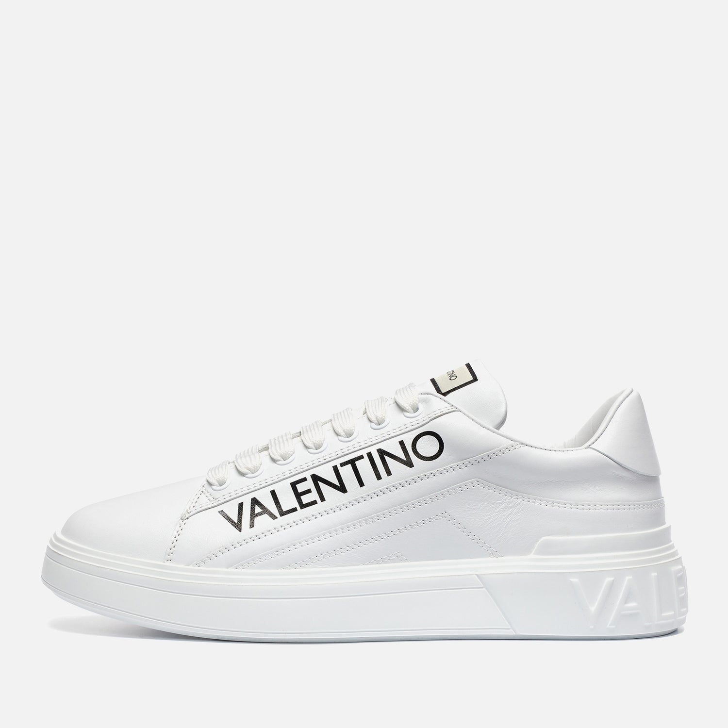 Valentino Men's Rey Leather Low Top Trainers - White/Black - 7