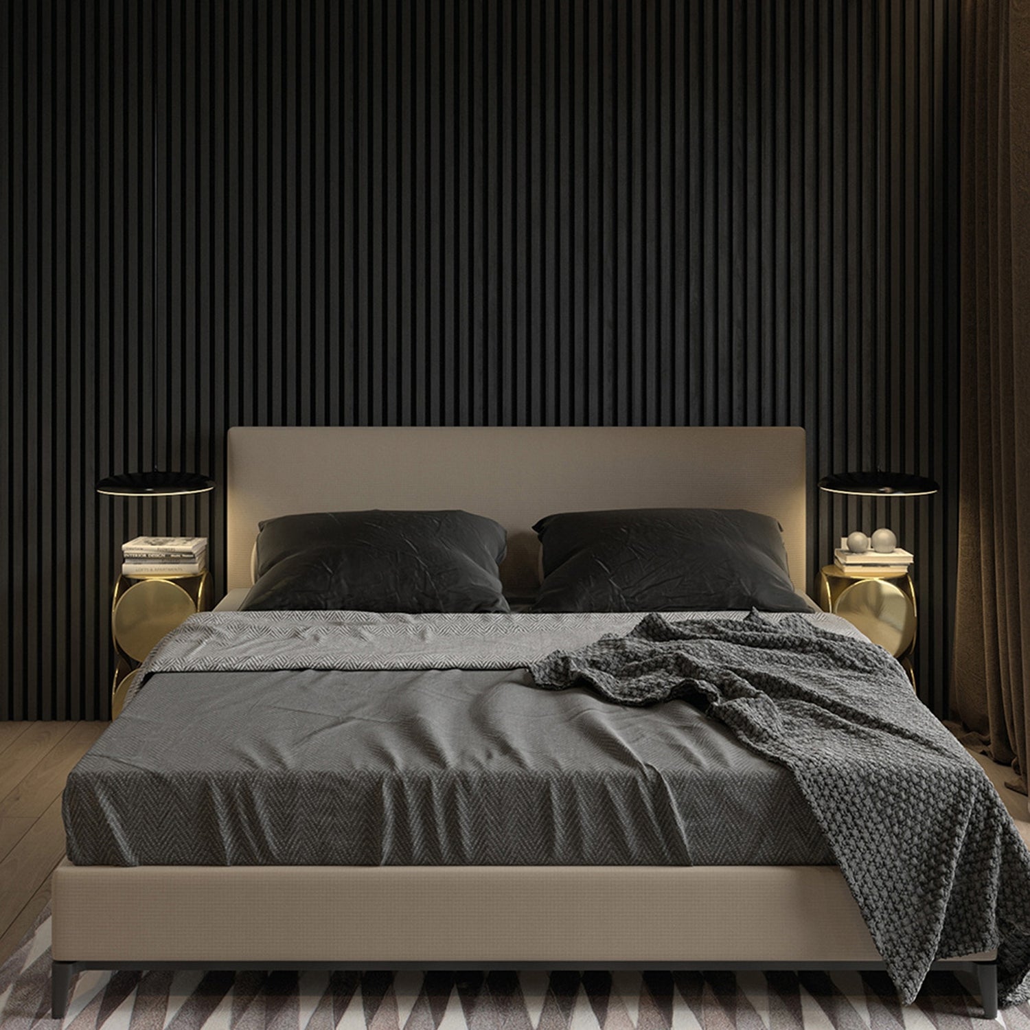Kraus Acoustic Wall Panel 2400 x 573 x 19mm Smoked Oak Homebase