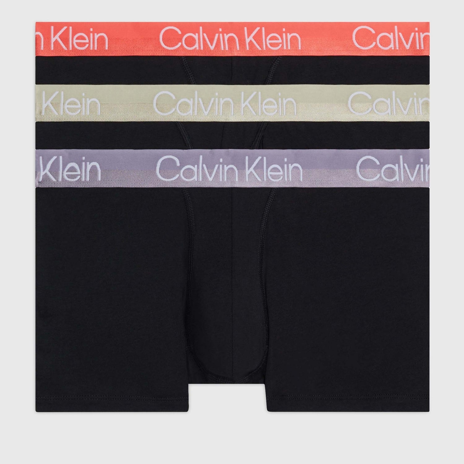 Calvin Klein 3 Pack Cotton-Blend Boxer Trunks - M