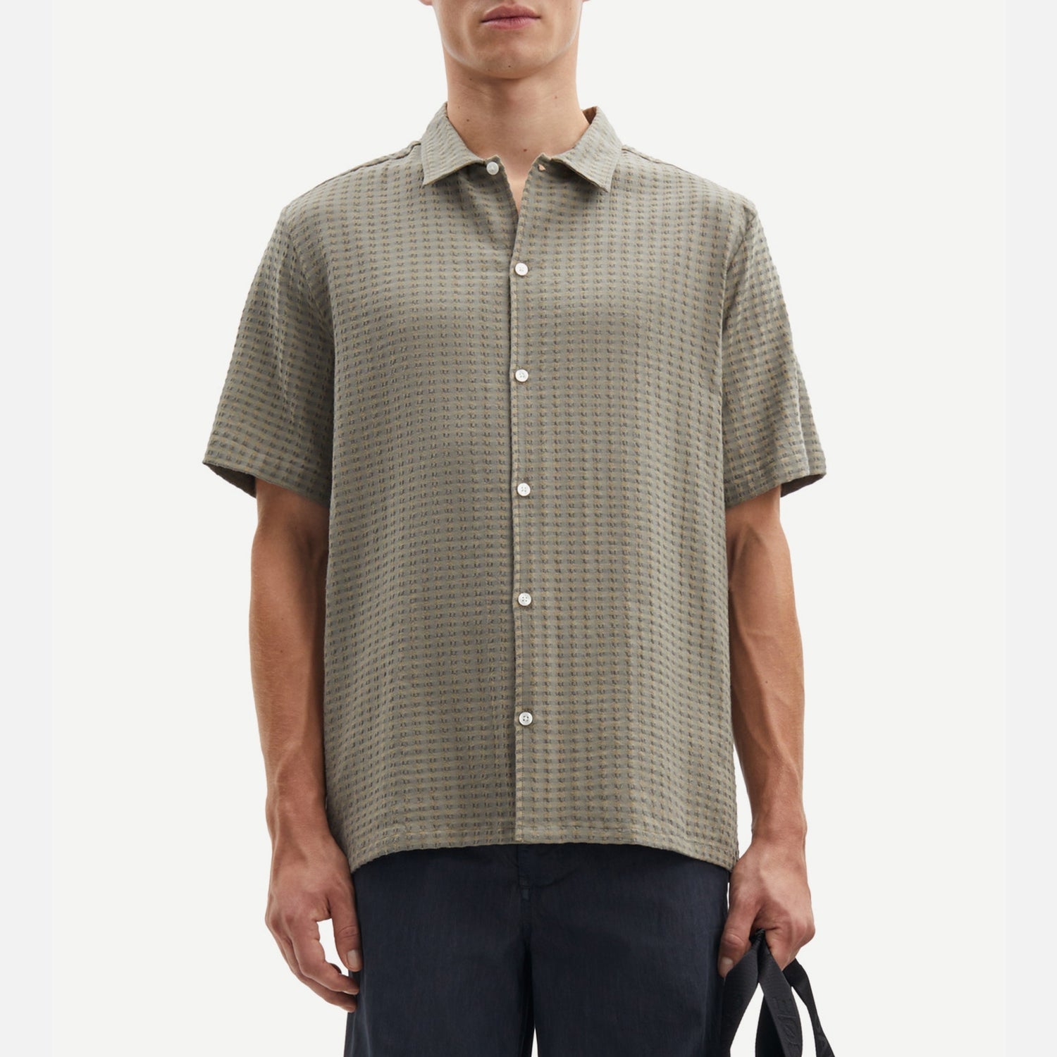 Samsøe Samsøe Avan Cotton-Blend Jacquard Shirt - XL