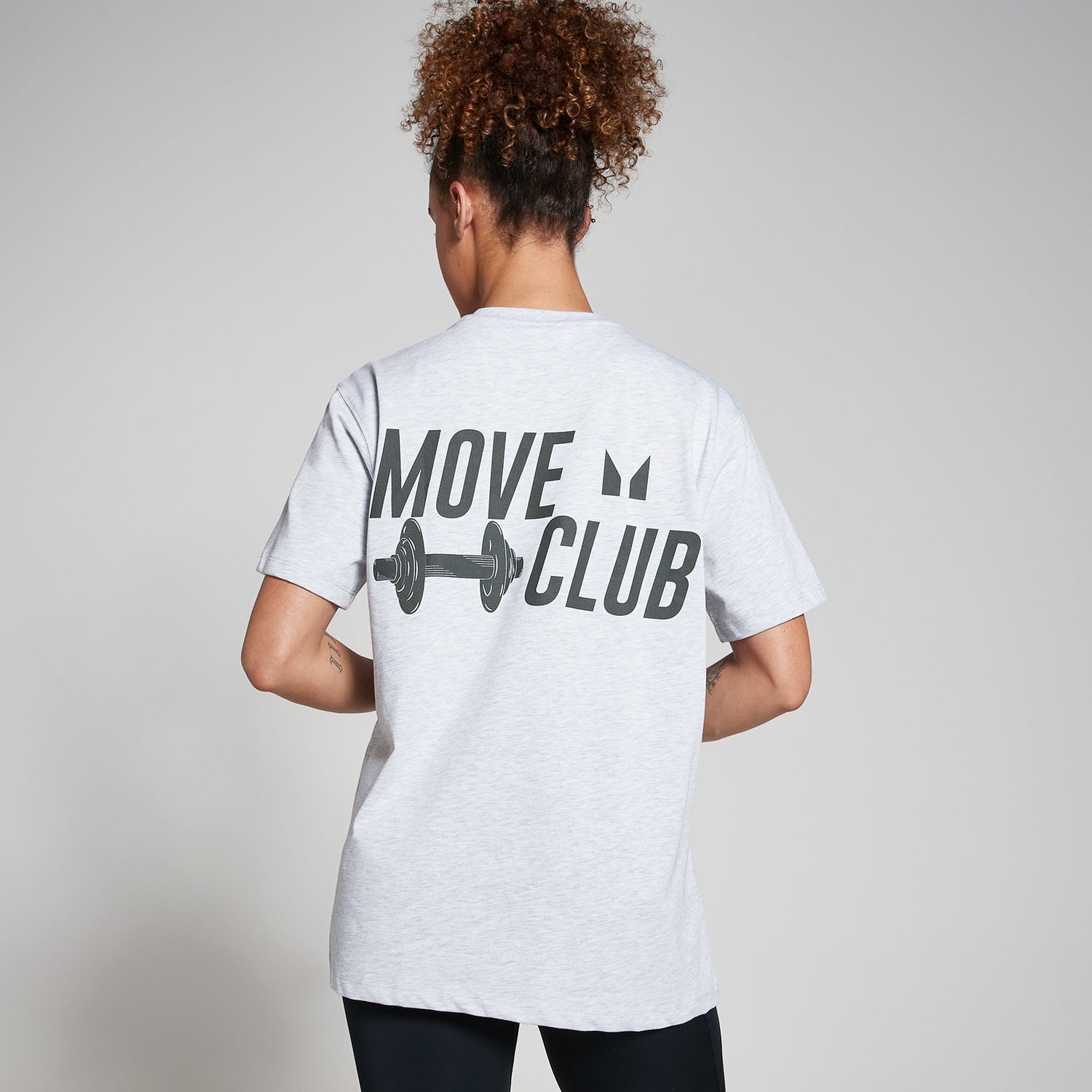 MP Women's Oversized Move Club T-Shirt - Light Grey Marl - XXS-XS