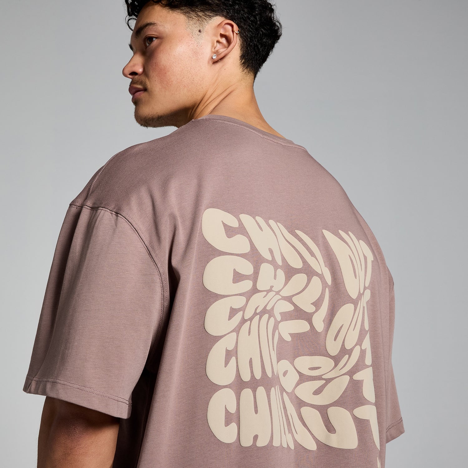 MP Tempo Oversized Chill Out Graphic T-Shirt - Hazelnut
