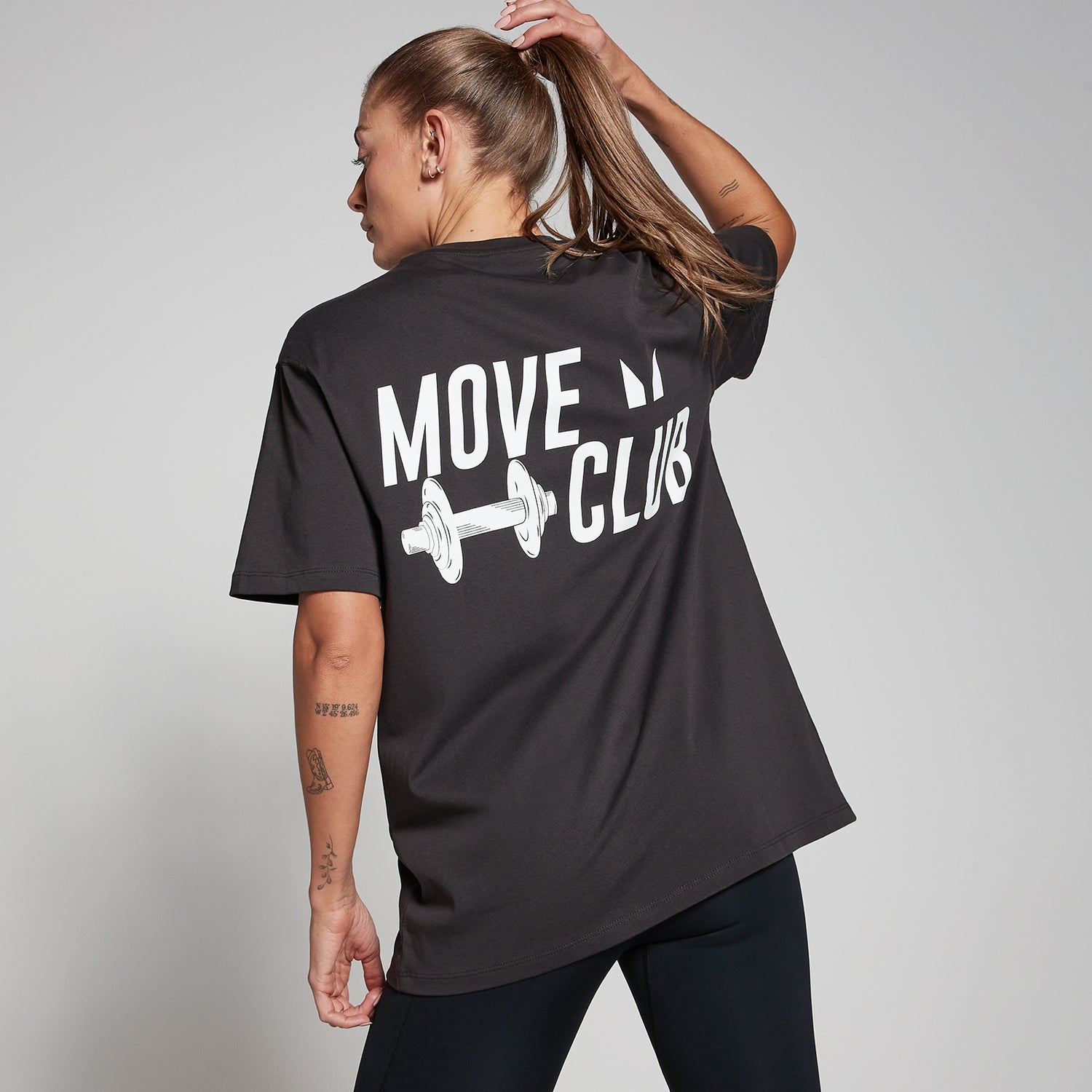 MP Oversized Move Club T-Shirt – Washed Black - XXS-XS