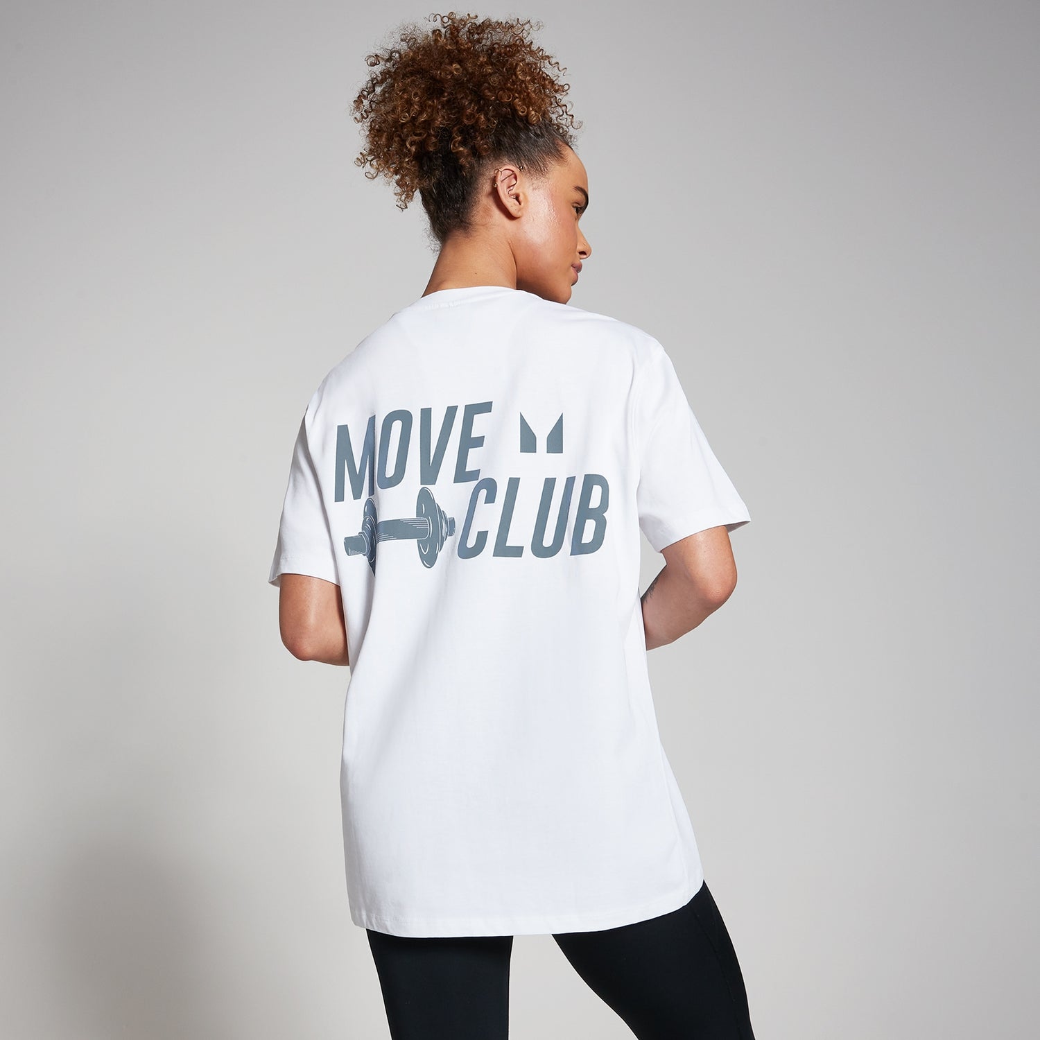 Оверсайз футболка MP Move Club — белый цвет - S-M