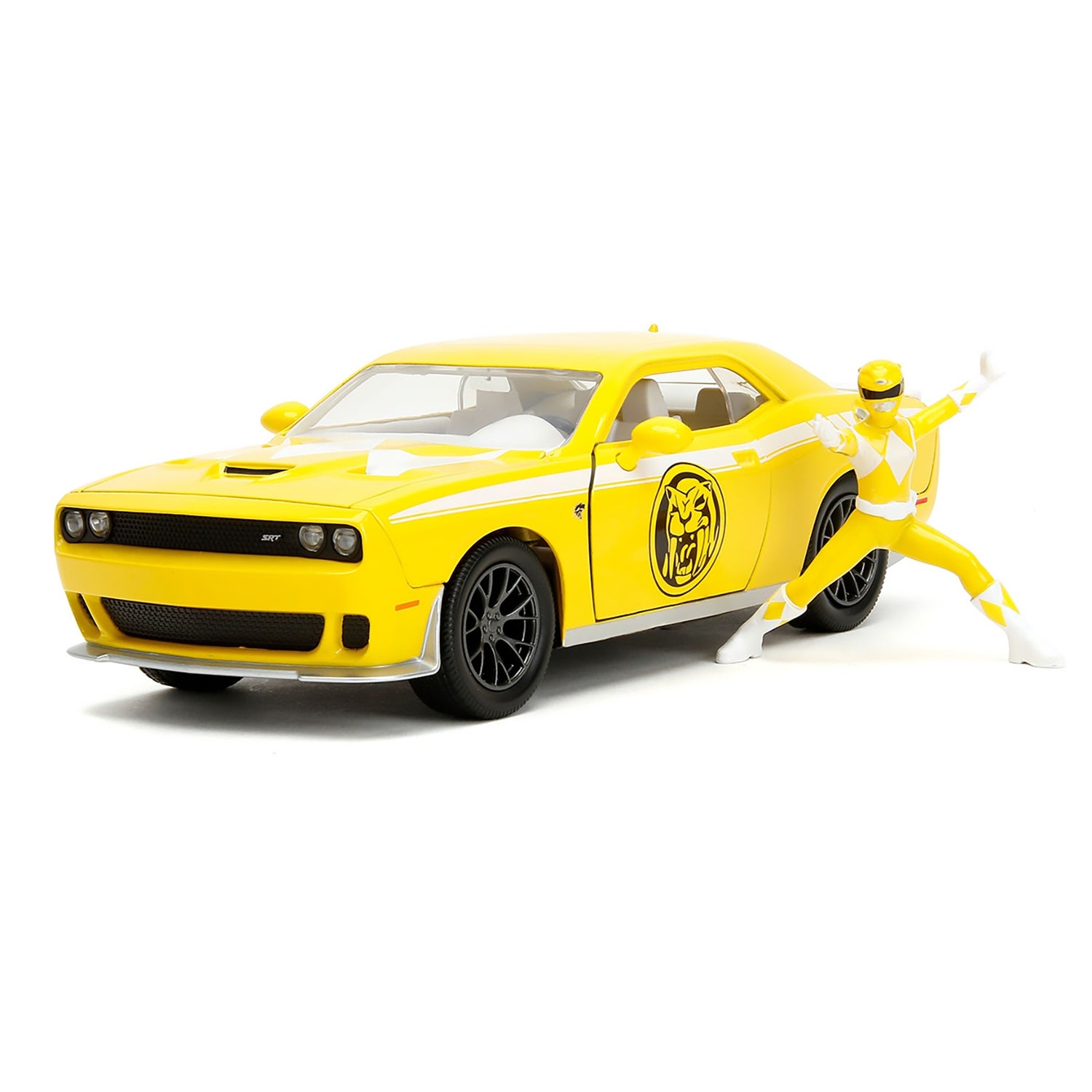 Jada Hollywood Rides 1:24 Scale Diecast 2015 Dodge challenger With Yellow Ranger