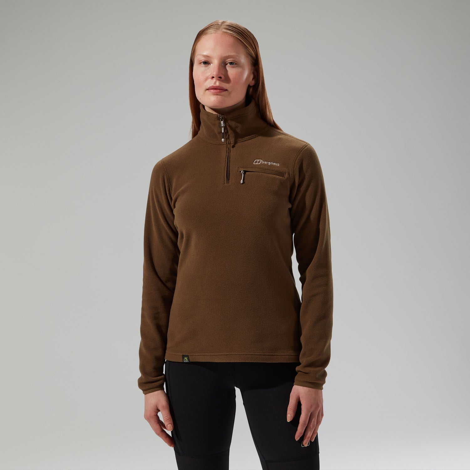 Women s Prism 2.0 Micro Half Zip Polartec Fleece Brown Berghaus