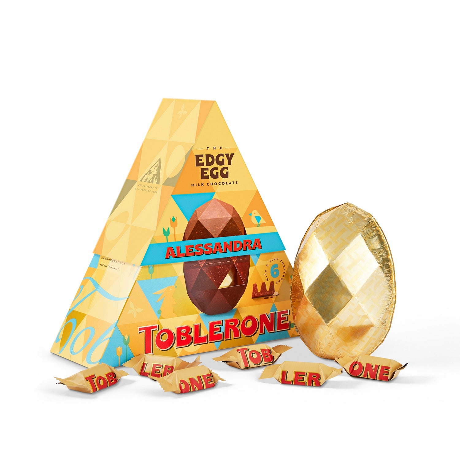 Personalised Toblerone Edgy Egg