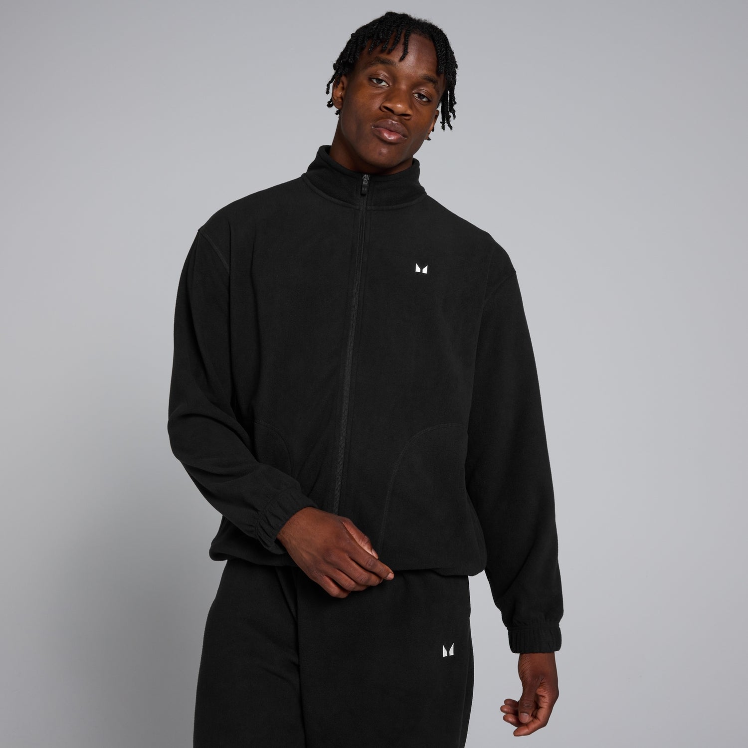 Polaire zippée MP pour hommes – Noir