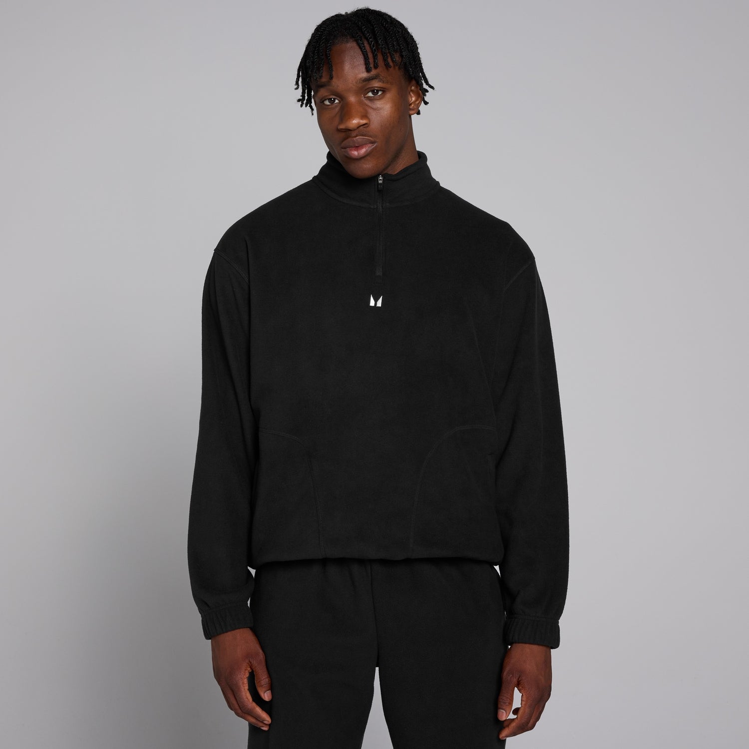 MP Men s 1 4 Zip Fleece Black MYPROTEIN