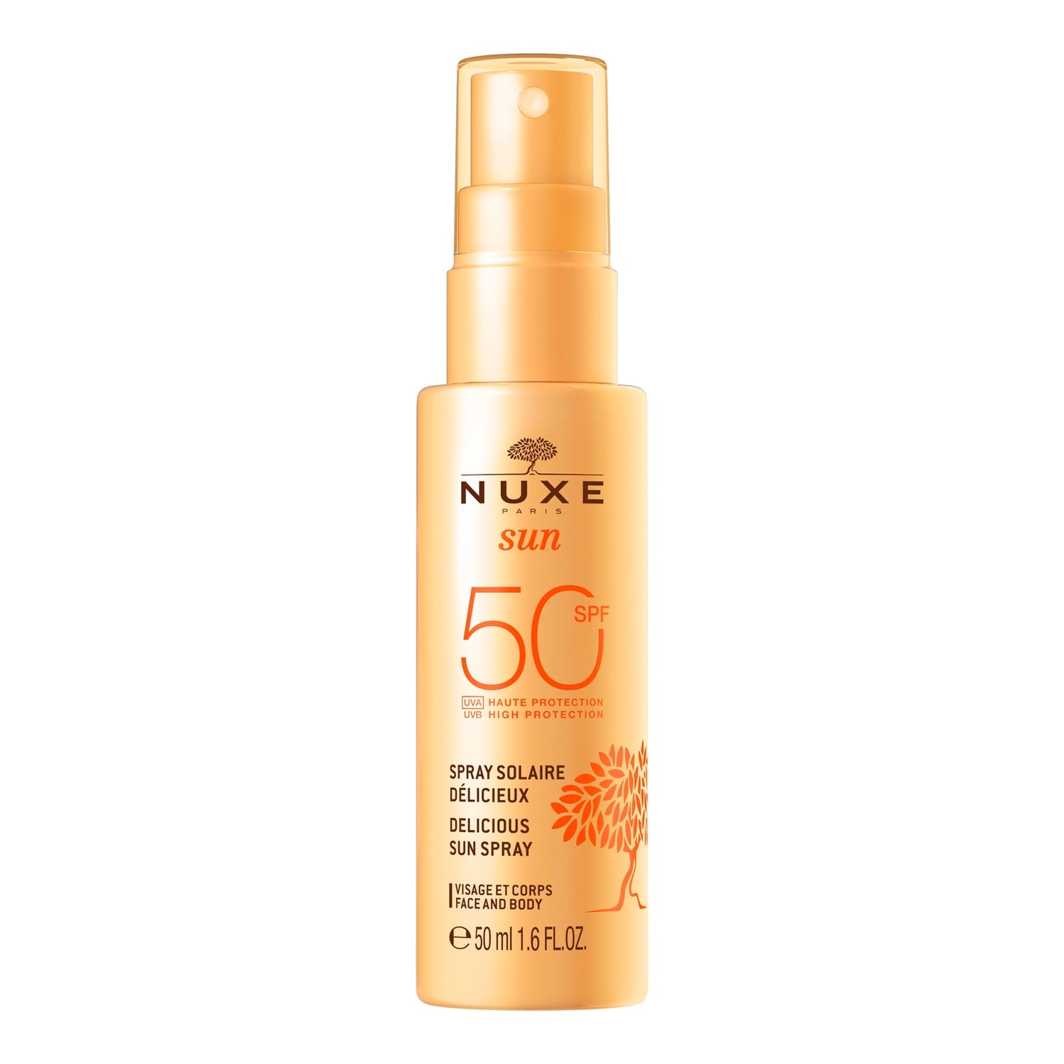 Spray Solaire Délicieux haute protection SPF50 visage et corps, Nuxe Sun 50ml
